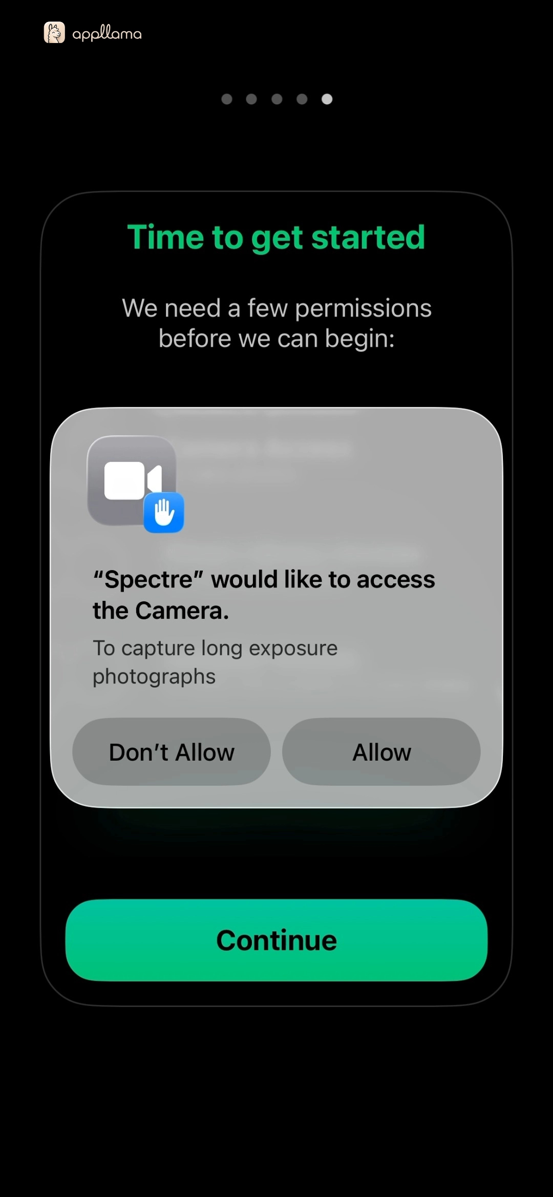 Camera Permission Prompt