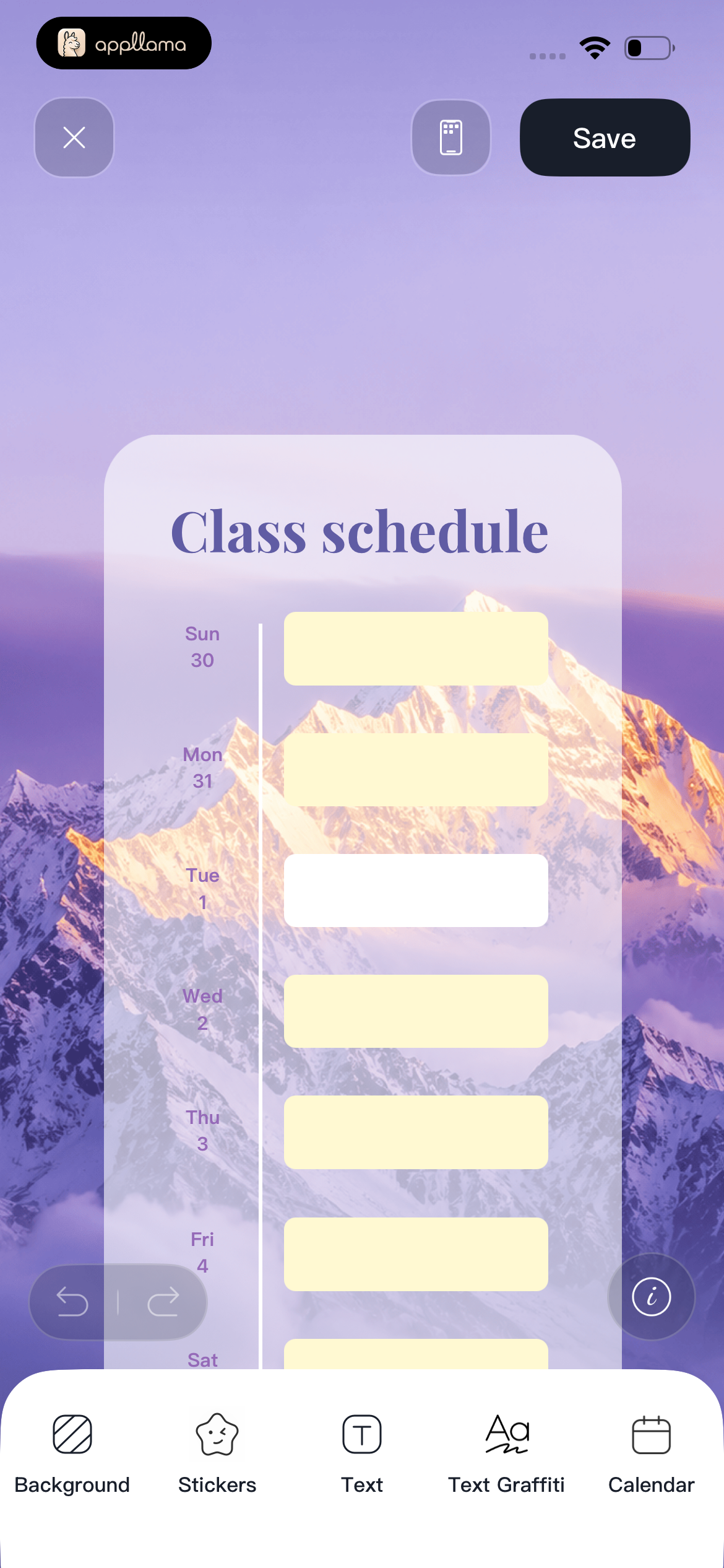 Schedule Wallpaper