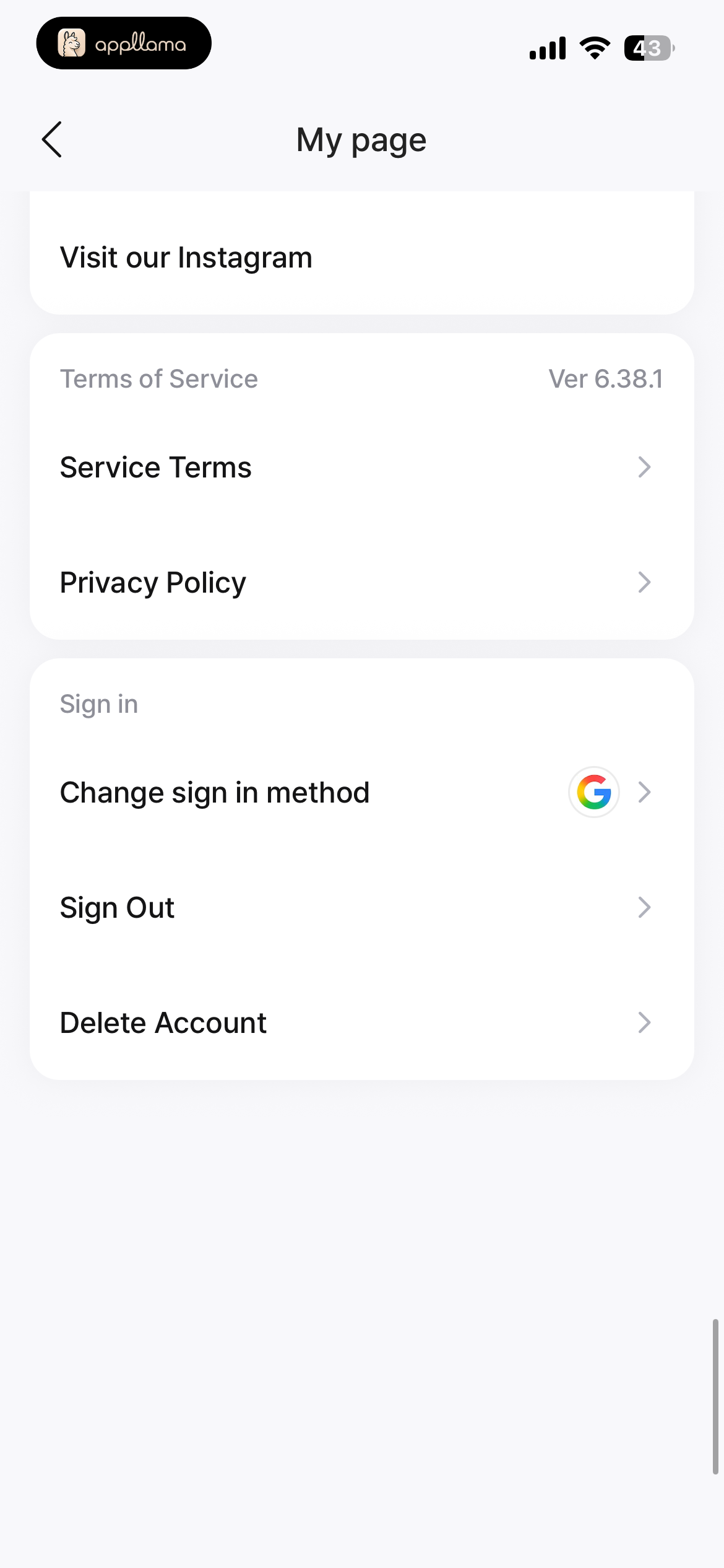 Account Settings