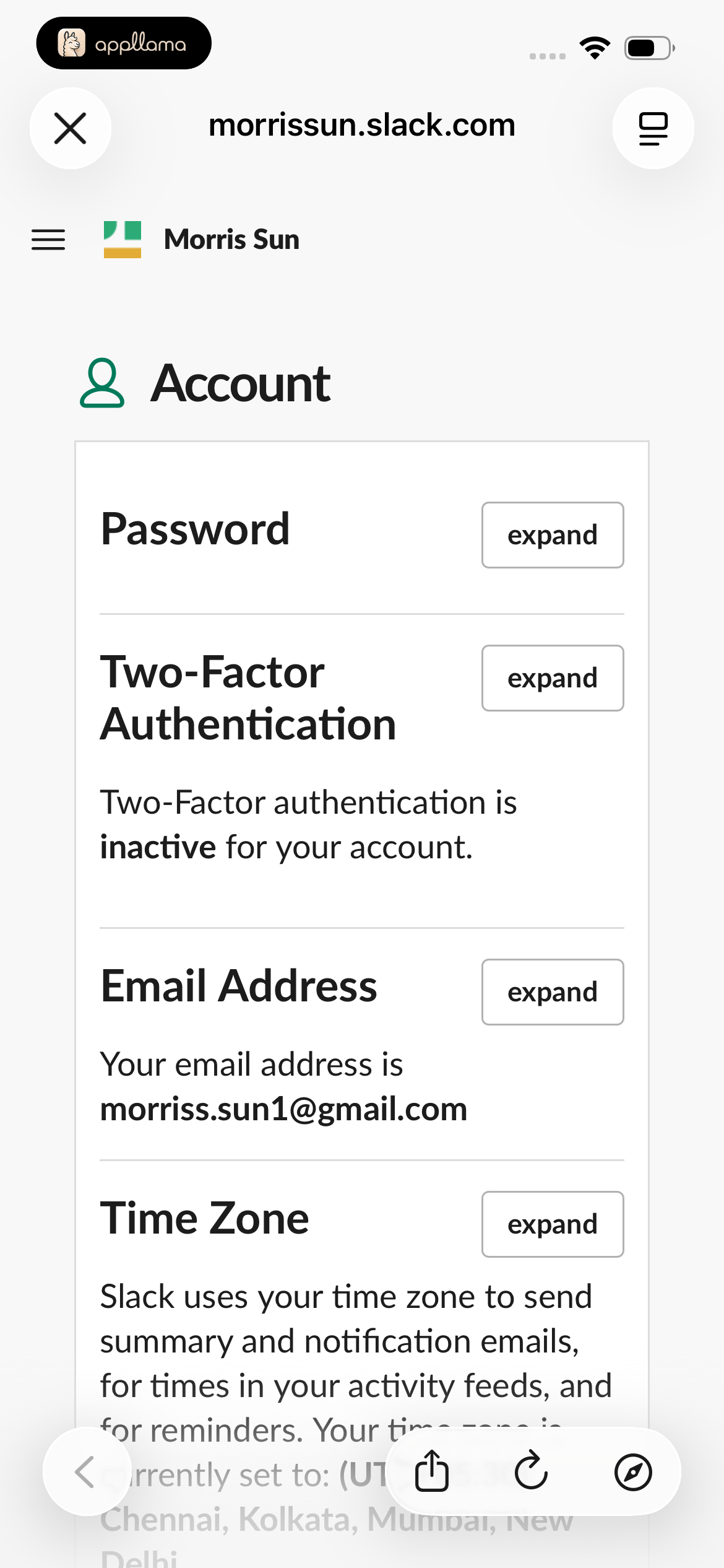 Account Settings