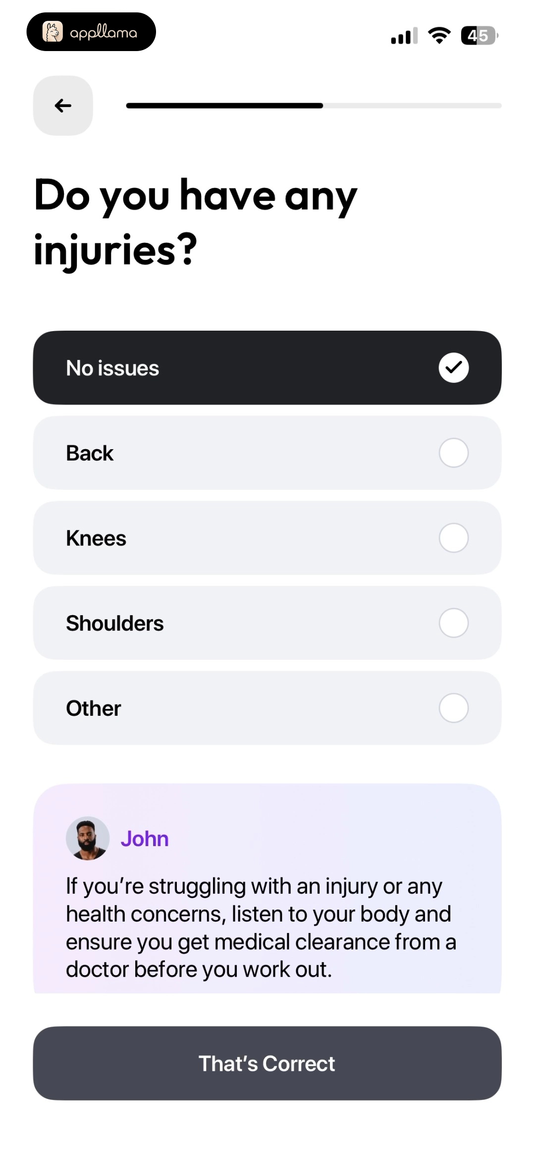 Injury Selection