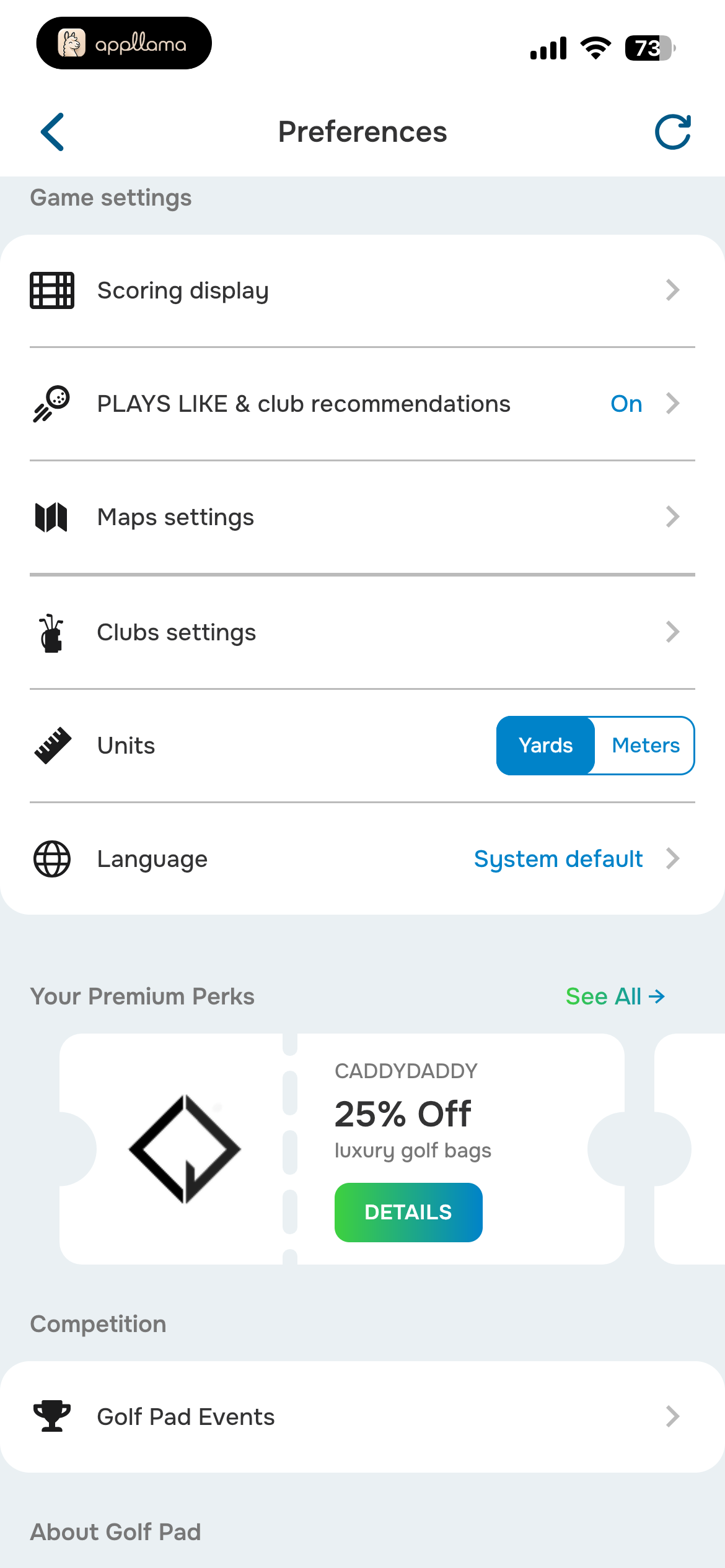 Preferences Settings