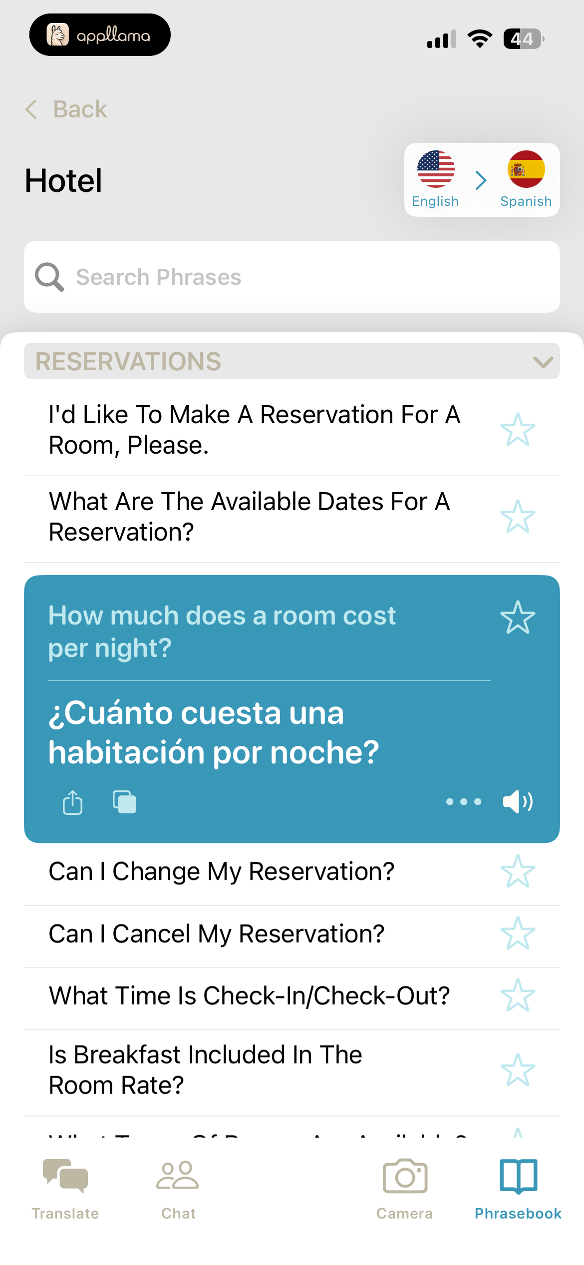 Hotel Phrase Expanded