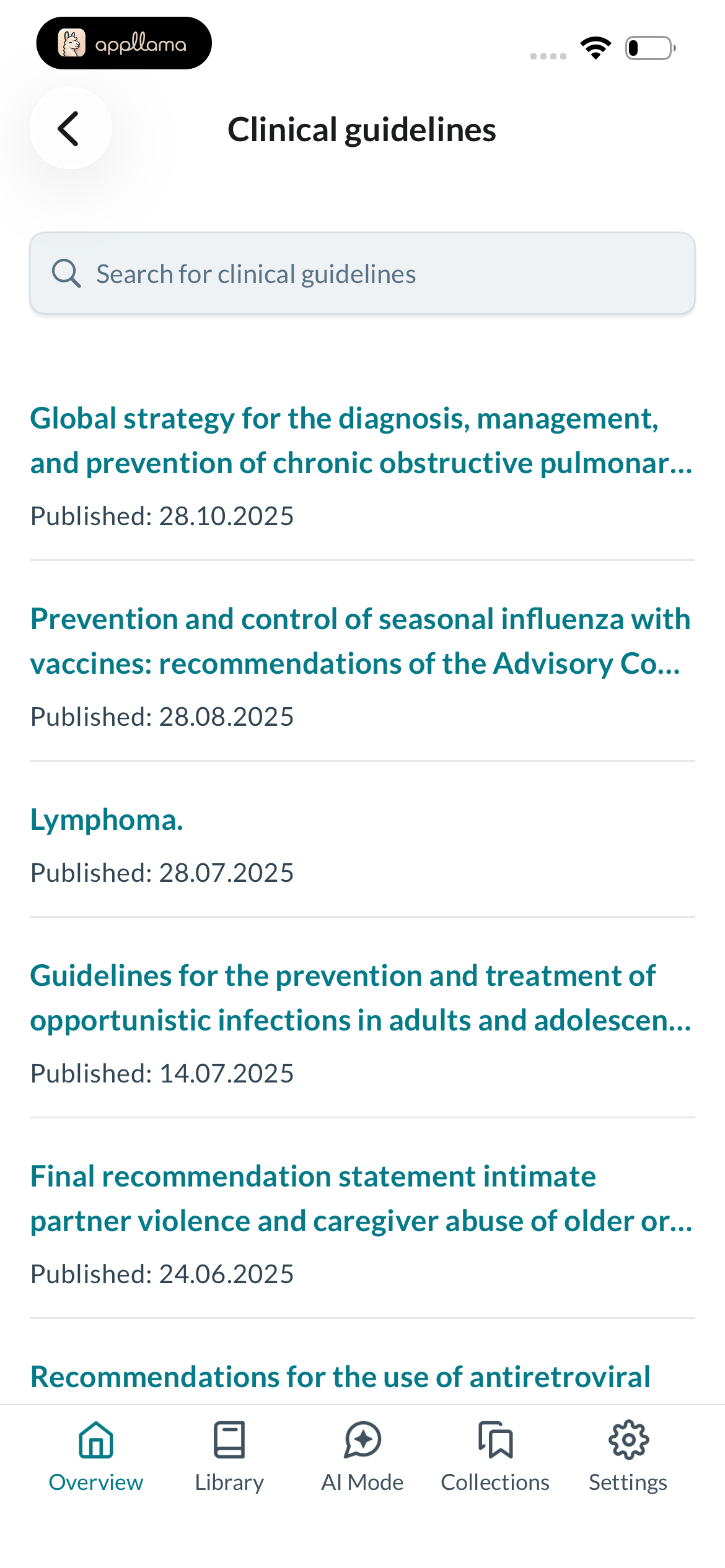 Clinical Guidelines Directory