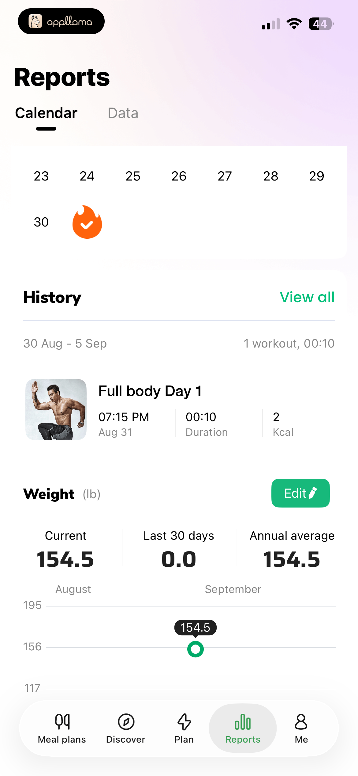 Workout History