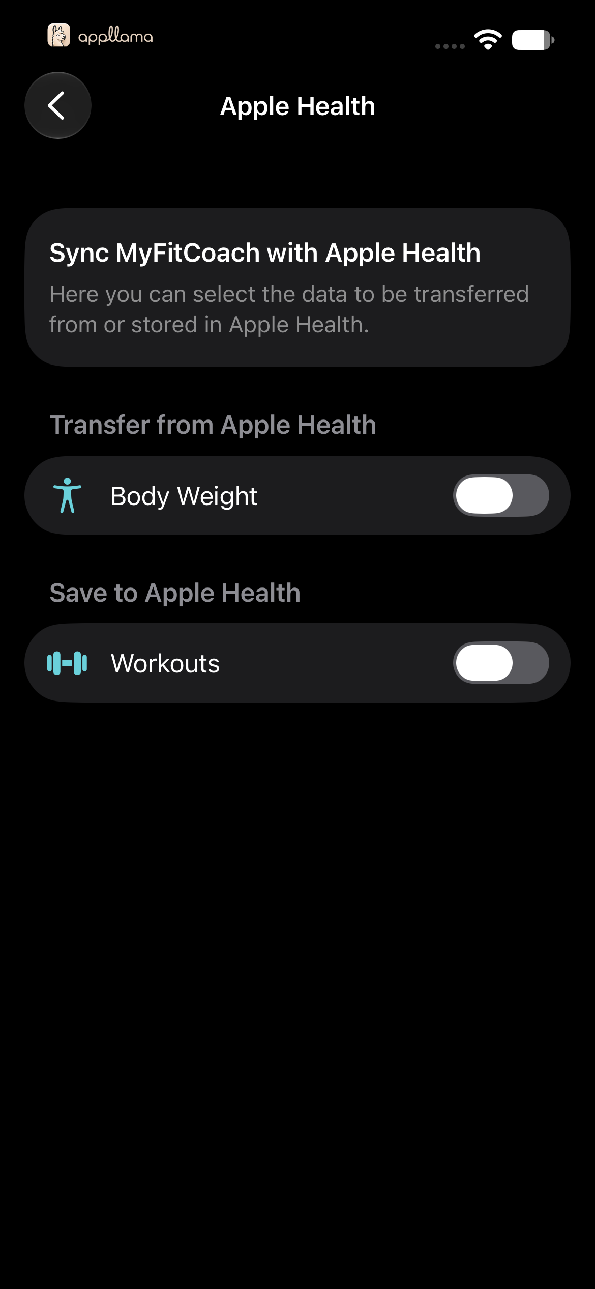 Apple Health Integration