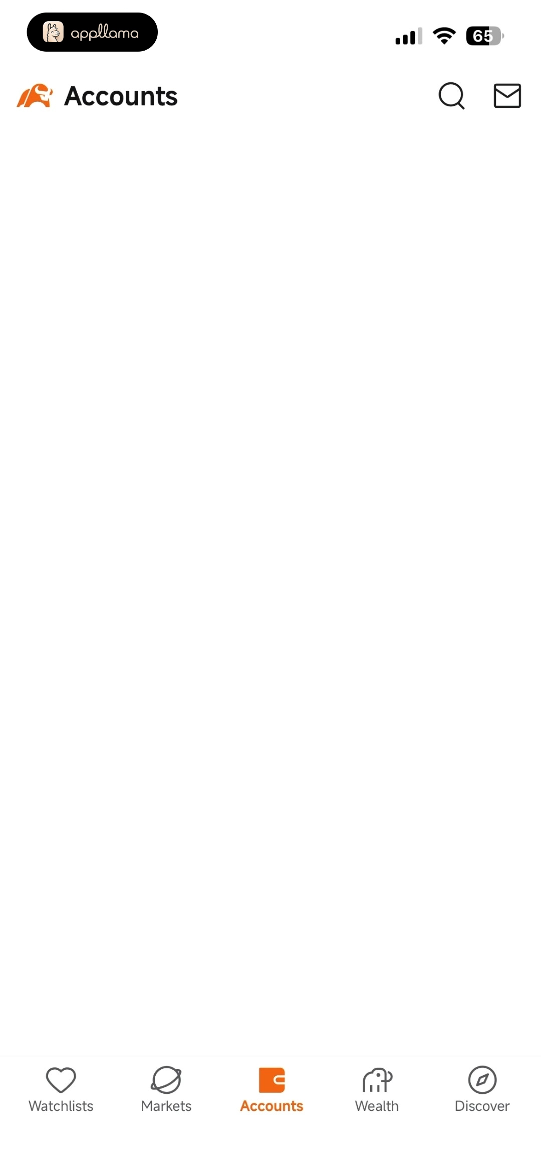 Accounts Tab