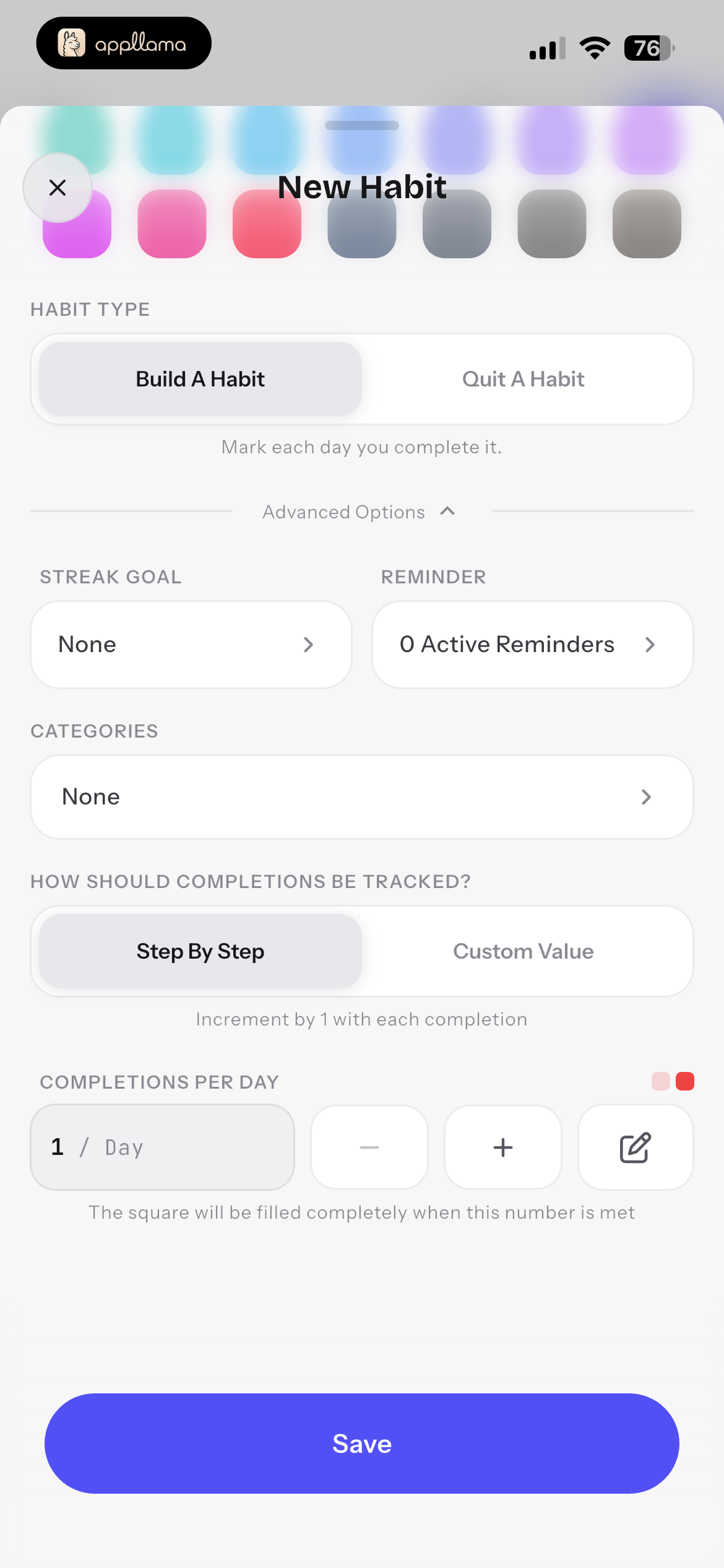 New Habit Schedule