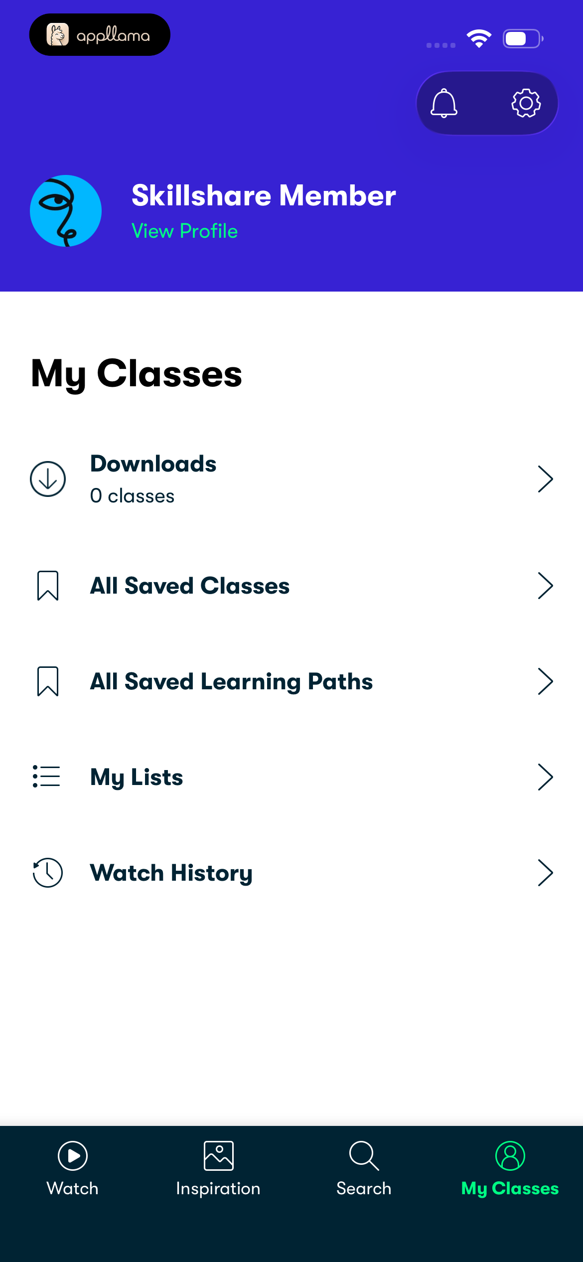 My Classes Dashboard