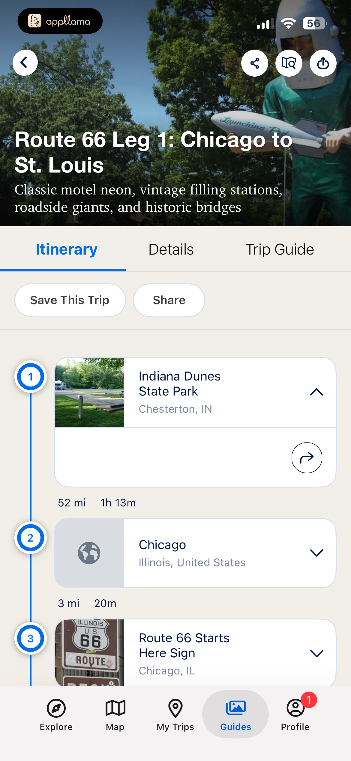 Guide Route Detail