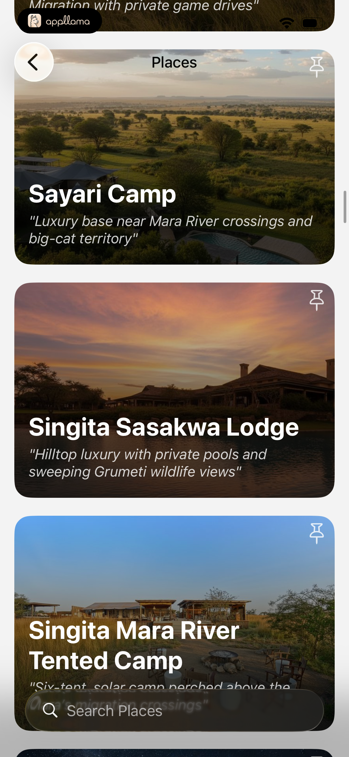 Places Browse