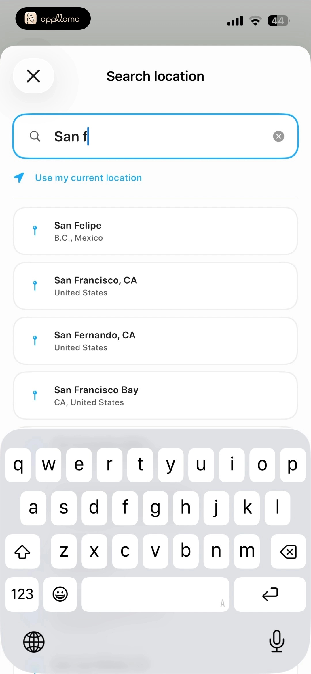Location Search Results