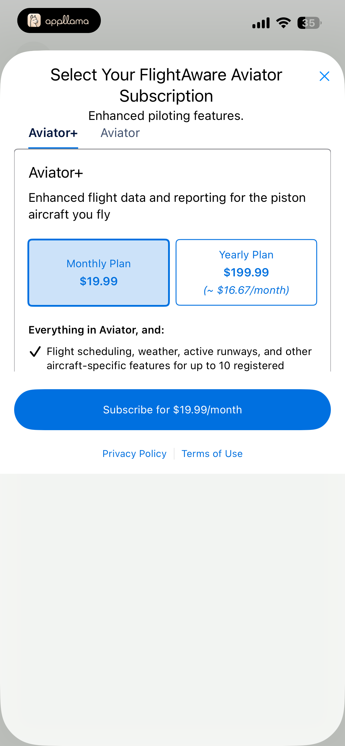Aviator+ Subscription