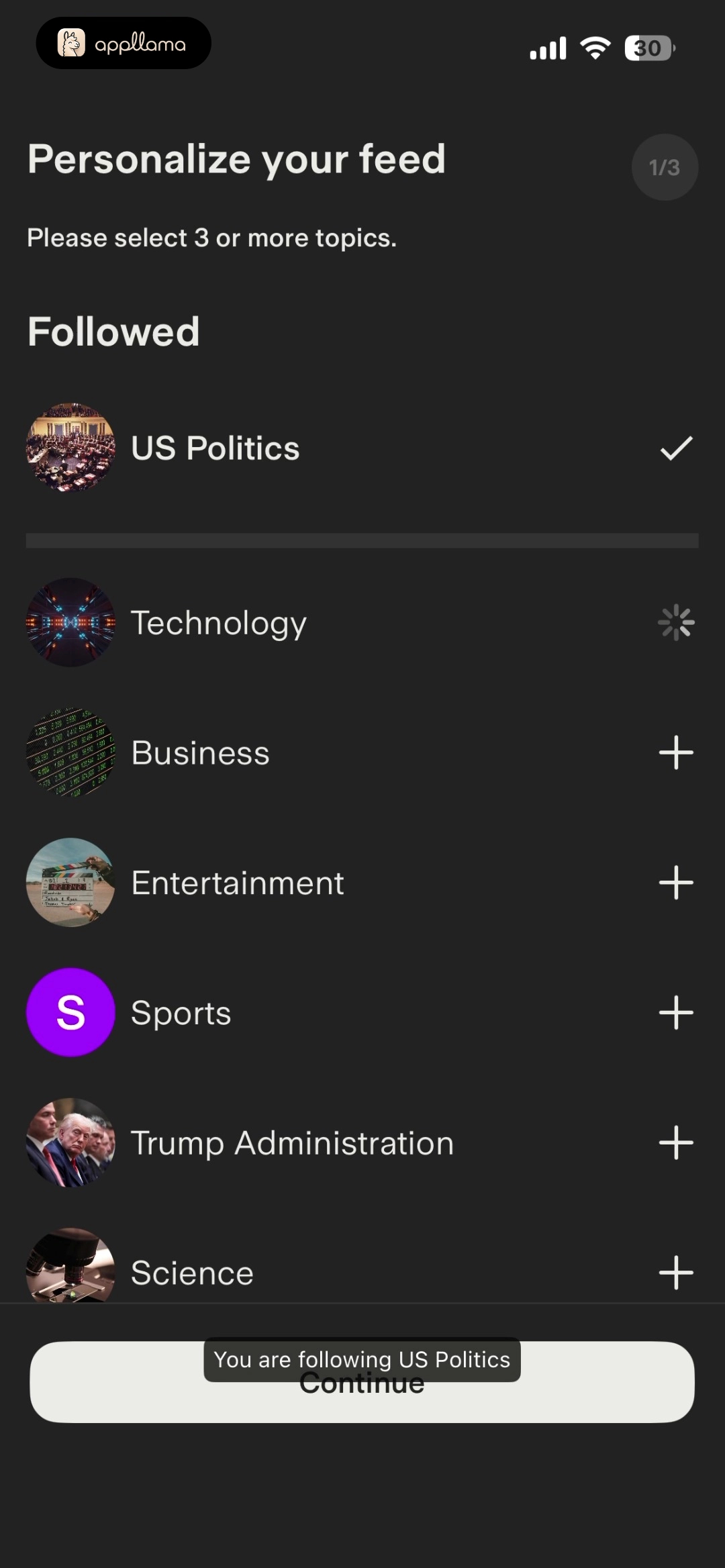 Topic Selection