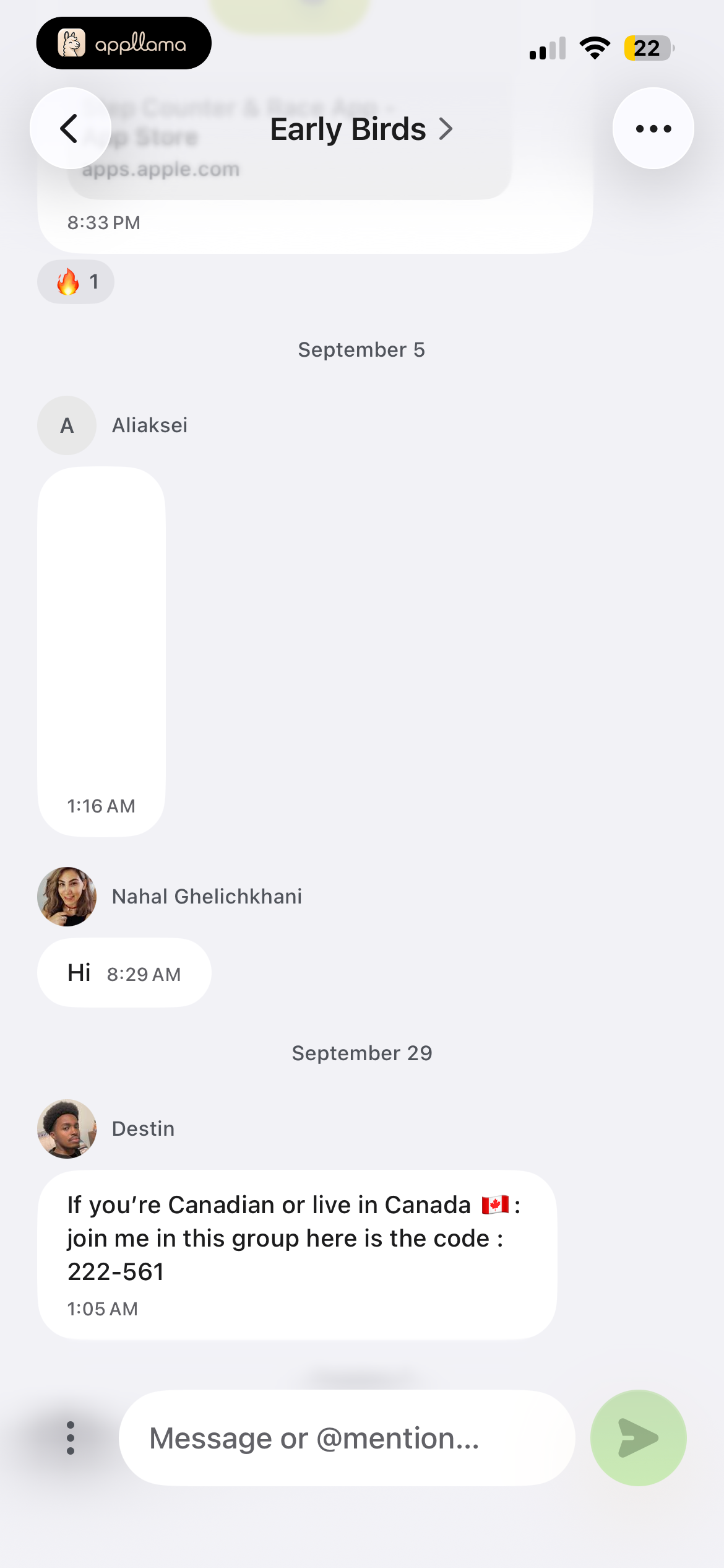 Race Chat Conversation
