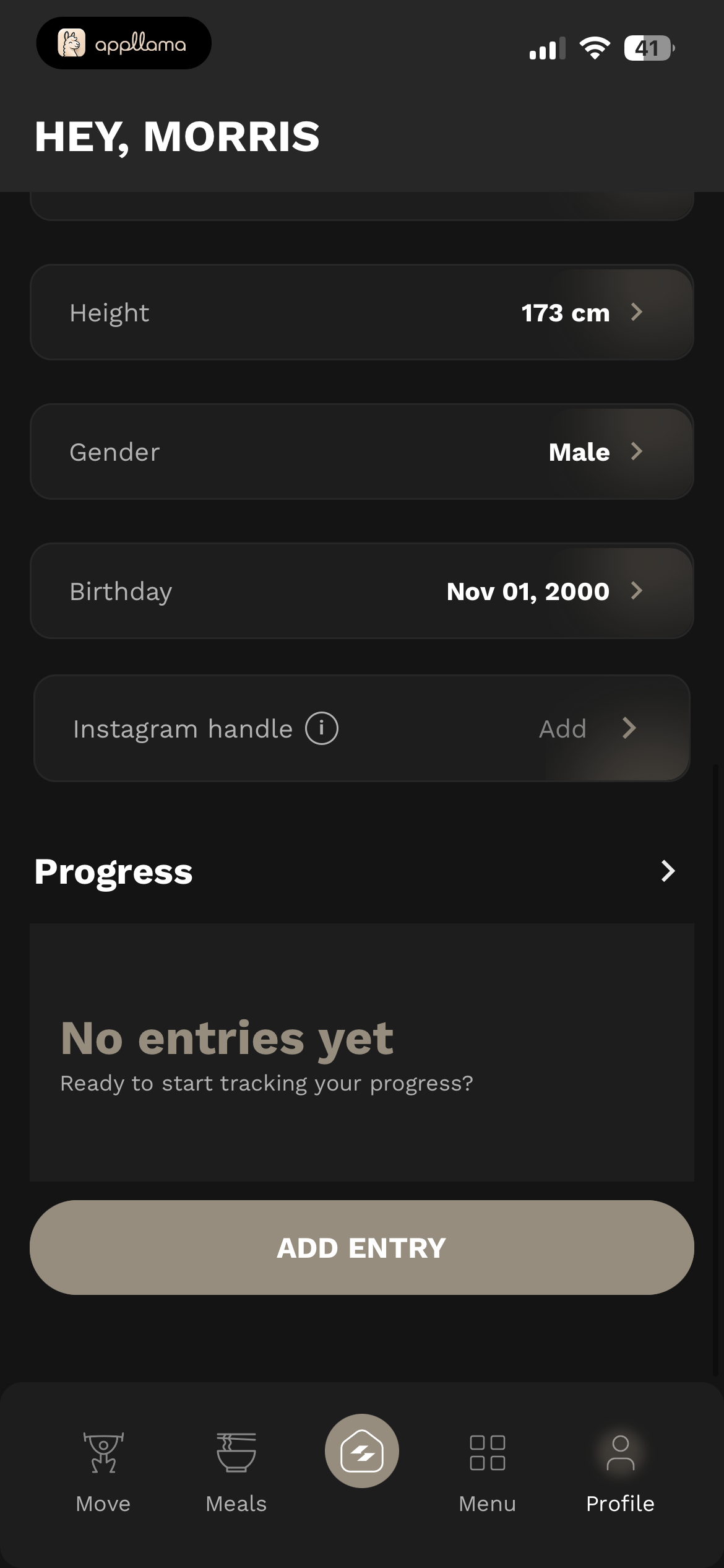 Profile Progress