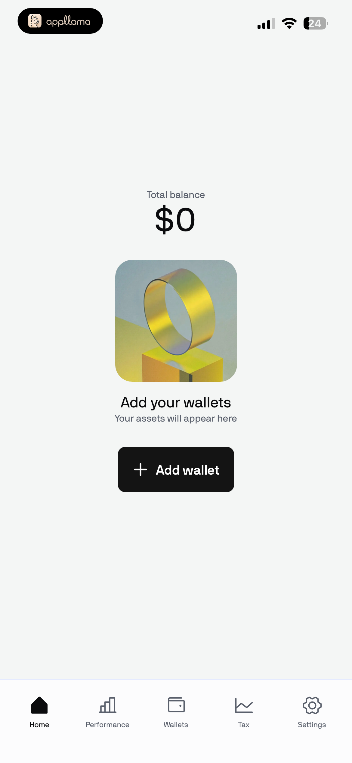 Home Empty Wallet State