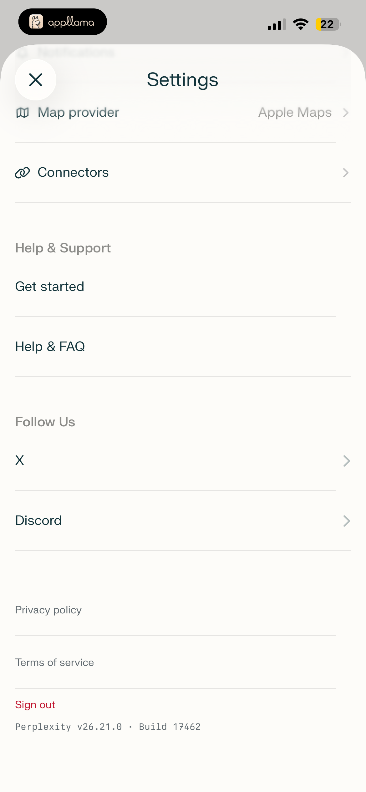Settings Support