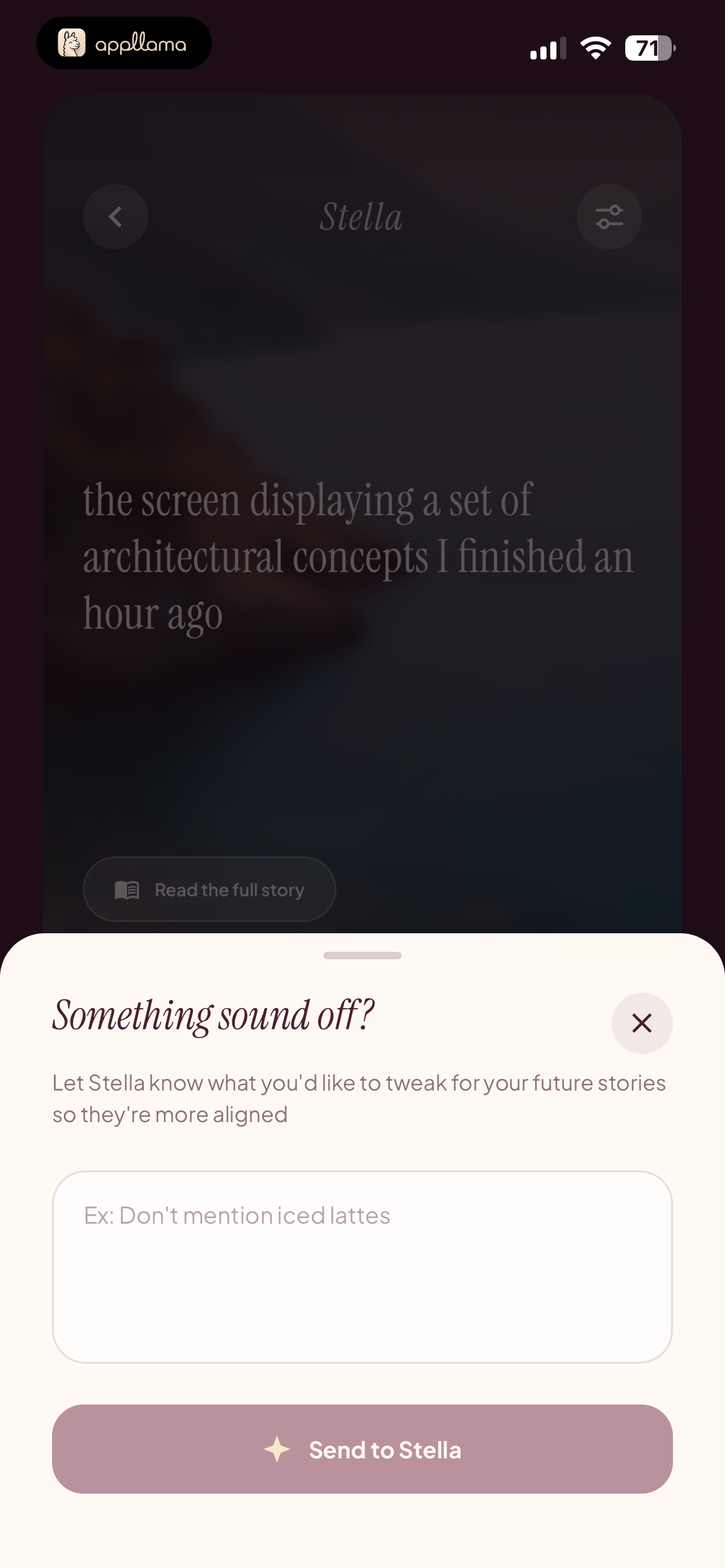 Story Audio Feedback