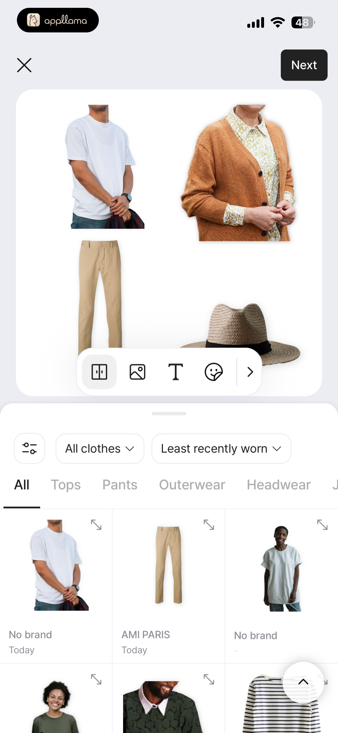 Outfit Collage Editor