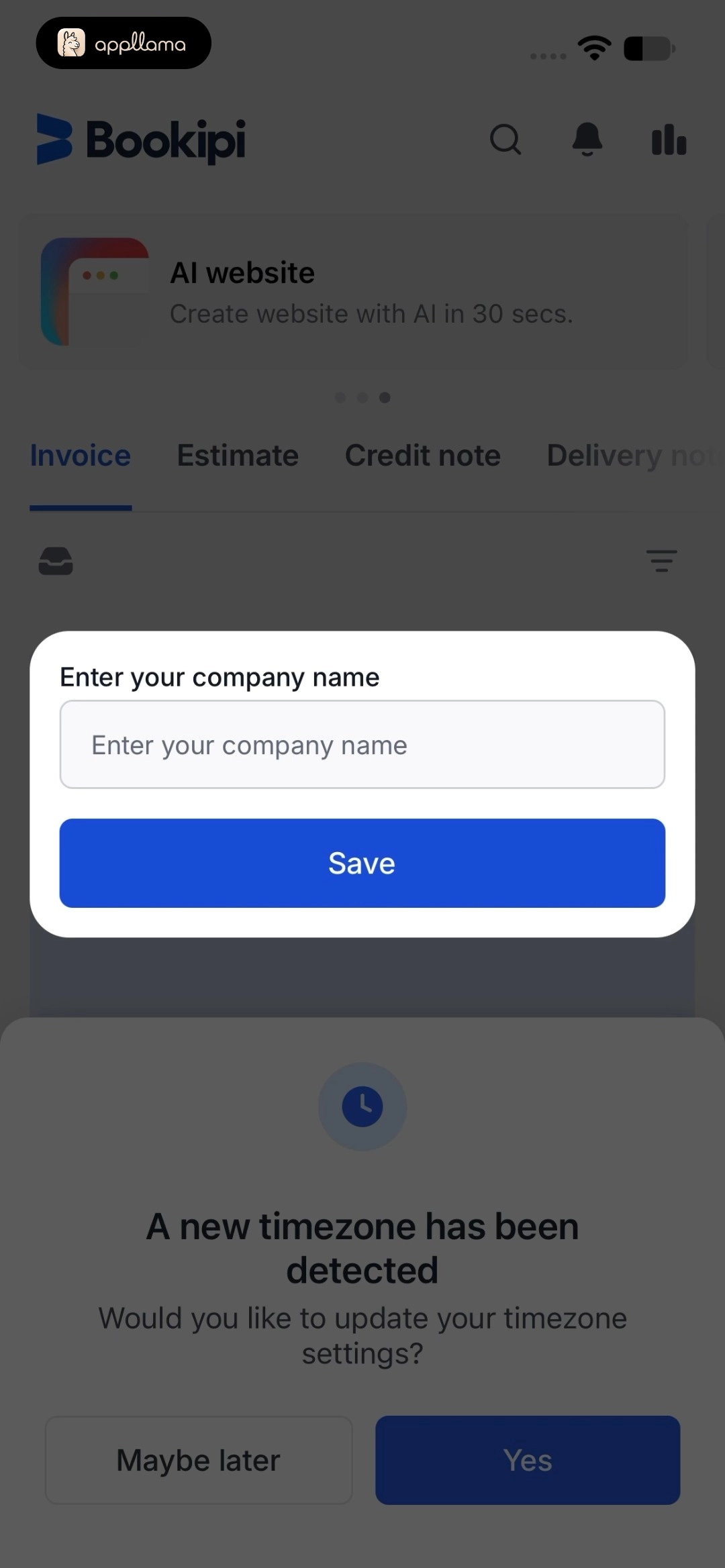 Company Name Setup