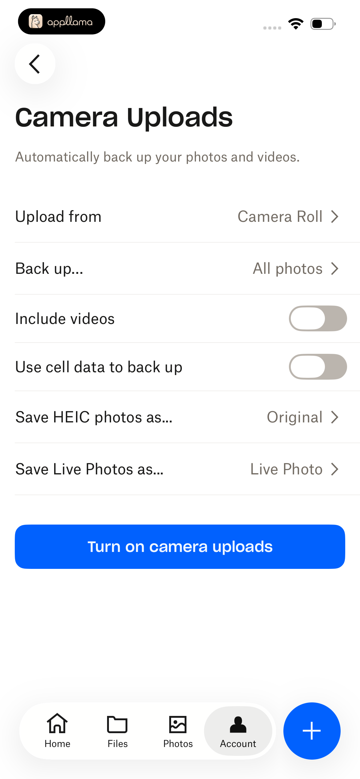 Camera Uploads
