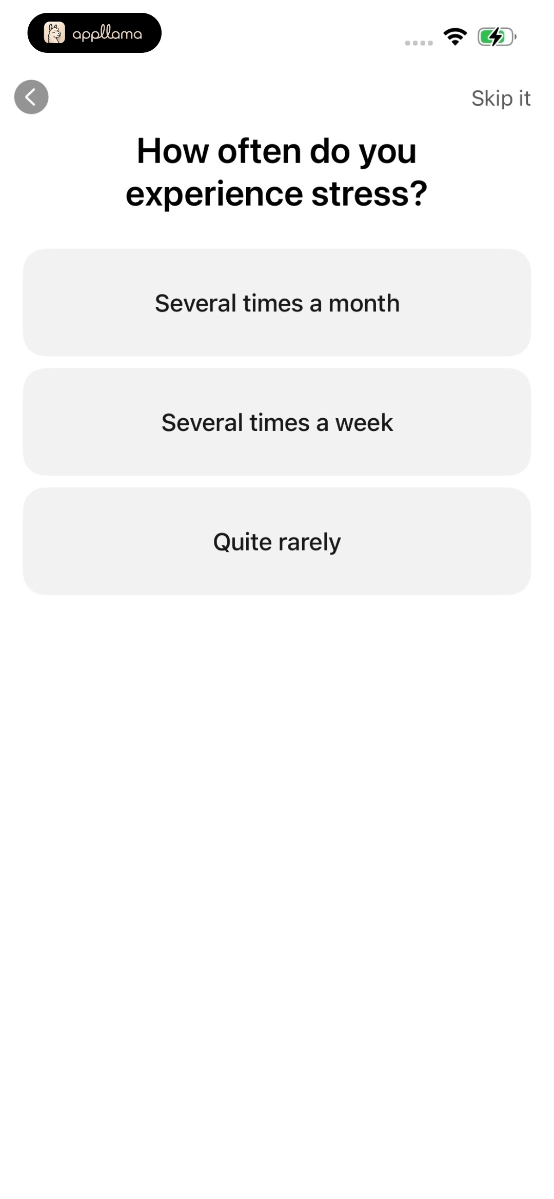 Stress Frequency Question