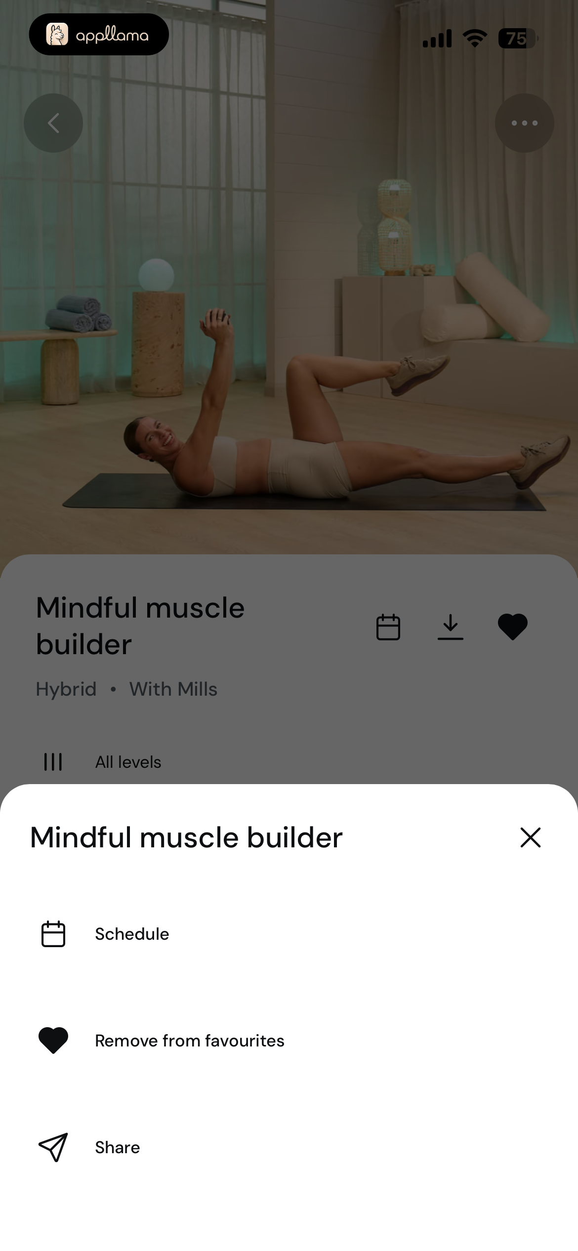 Workout Actions
