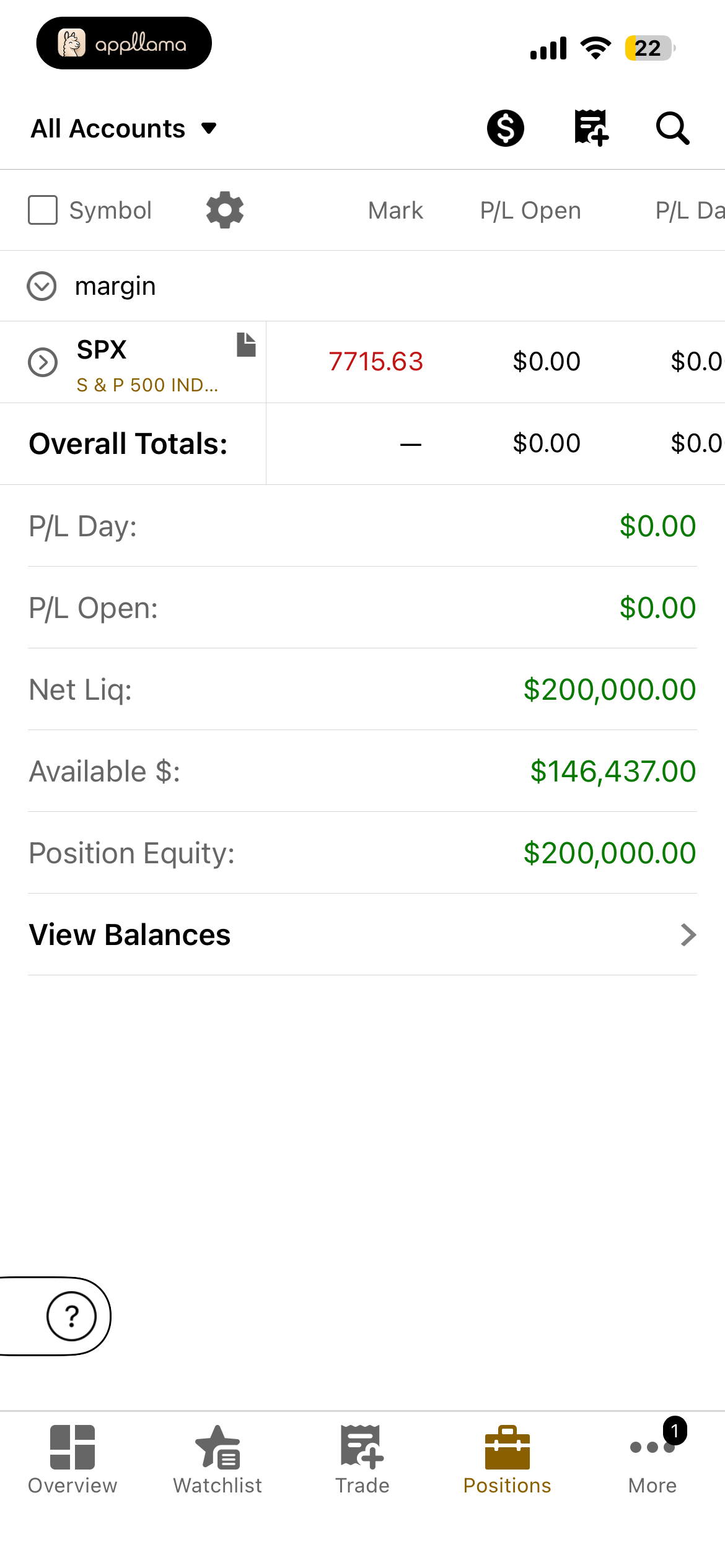Portfolio Positions Summary