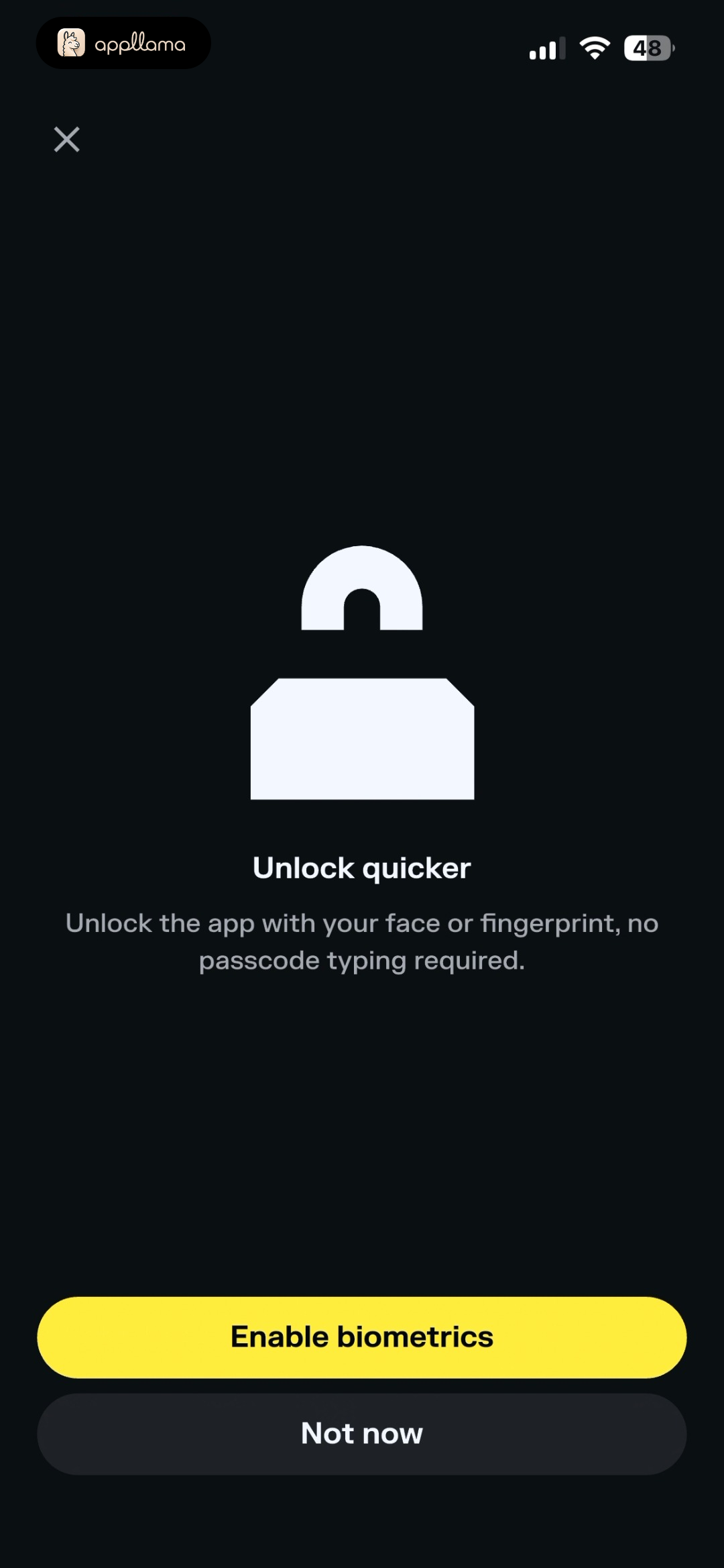 Biometric Unlock Prompt