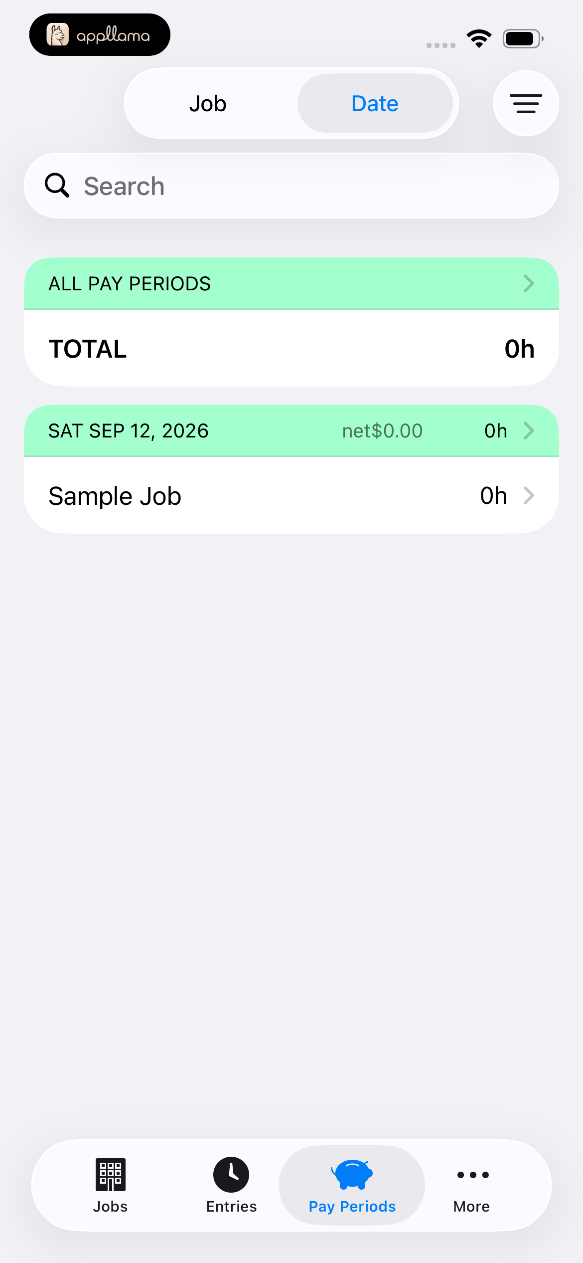 Pay Periods by Date