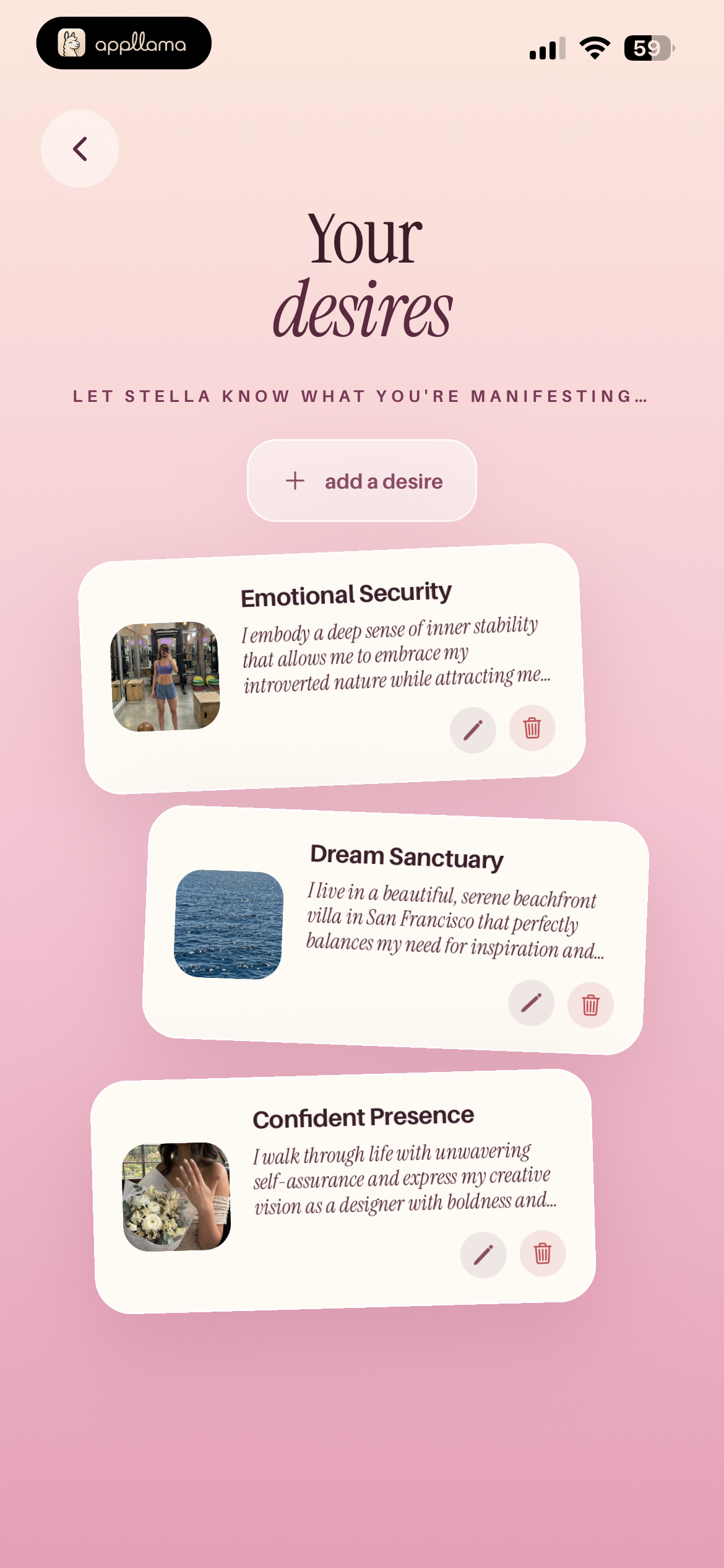 Personal Desires List