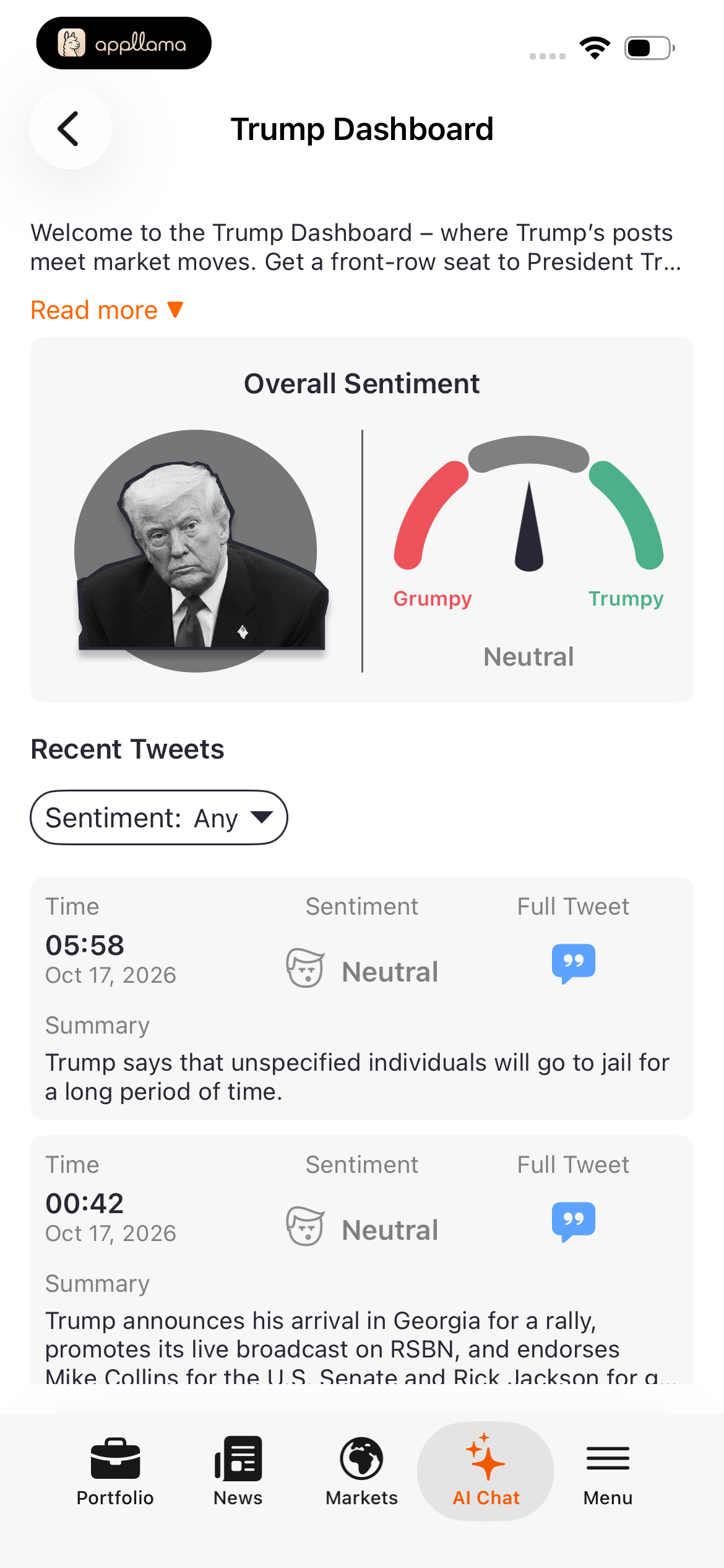 Trump Dashboard