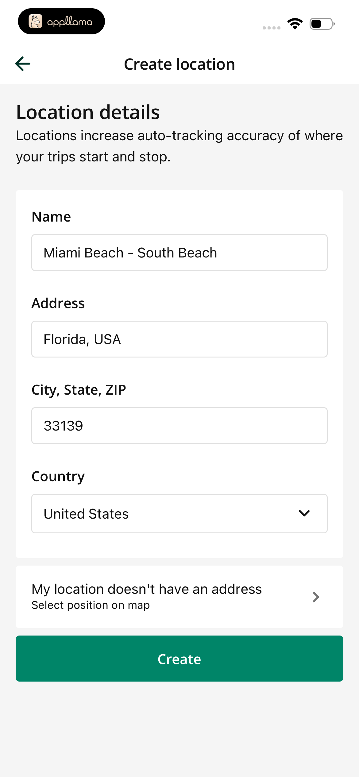 Create Location