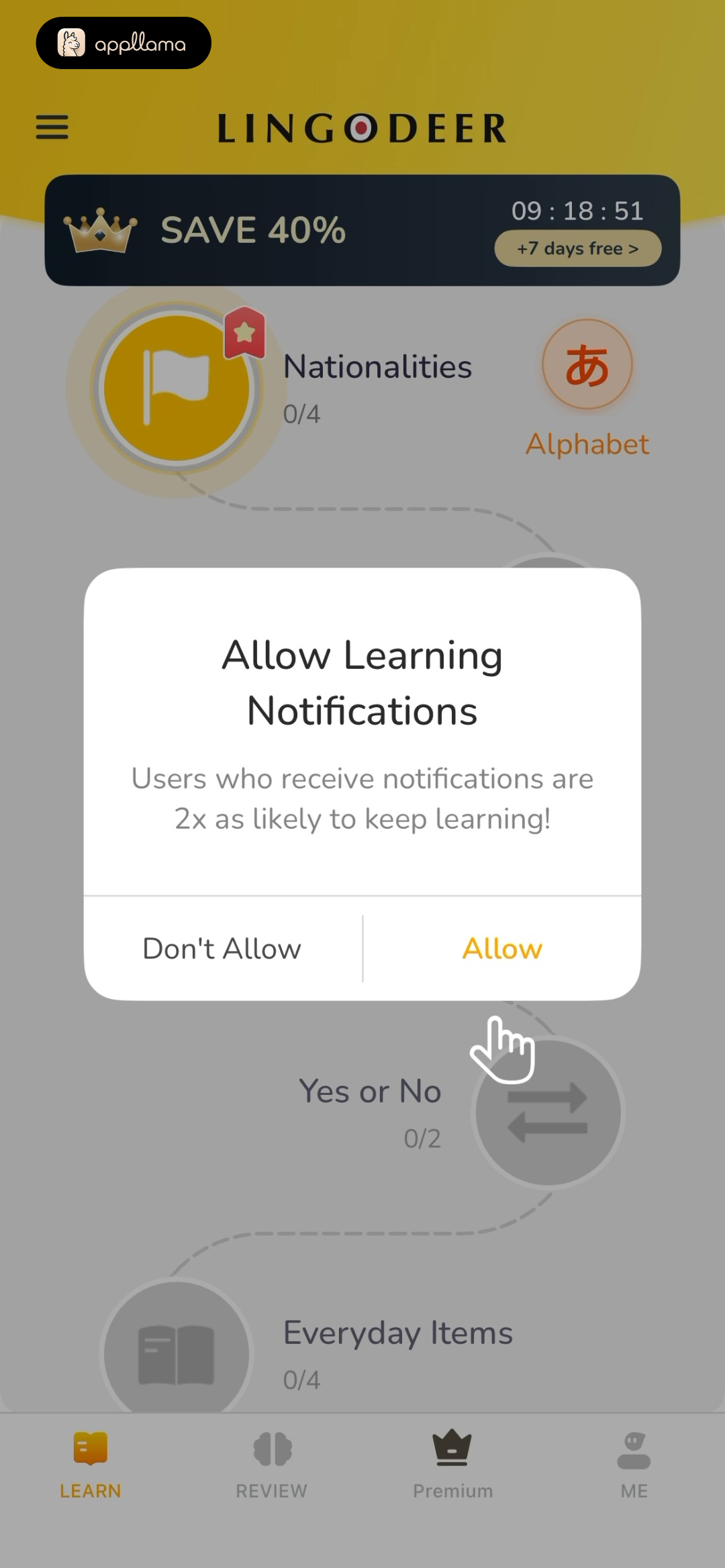 Notification Pre-Prompt