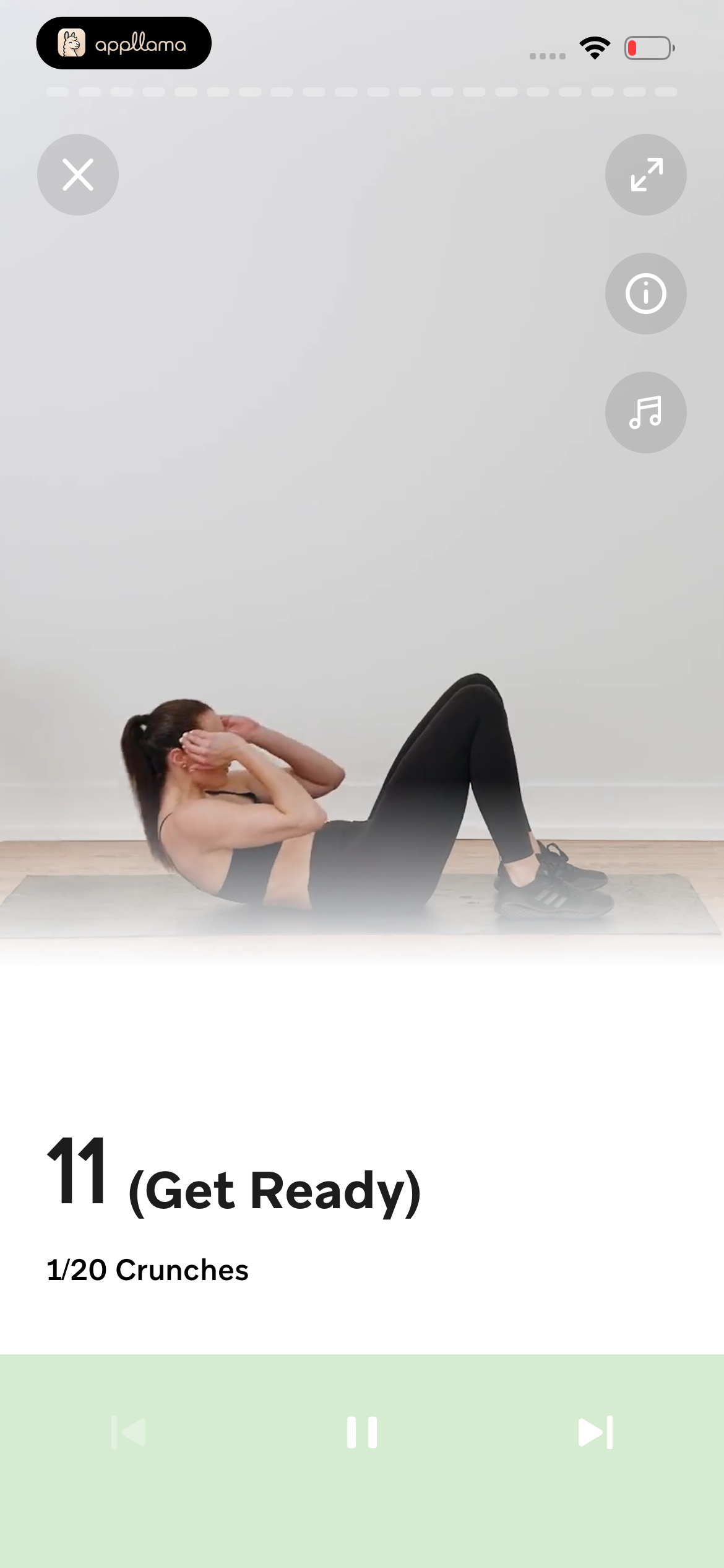 Workout Session Crunches