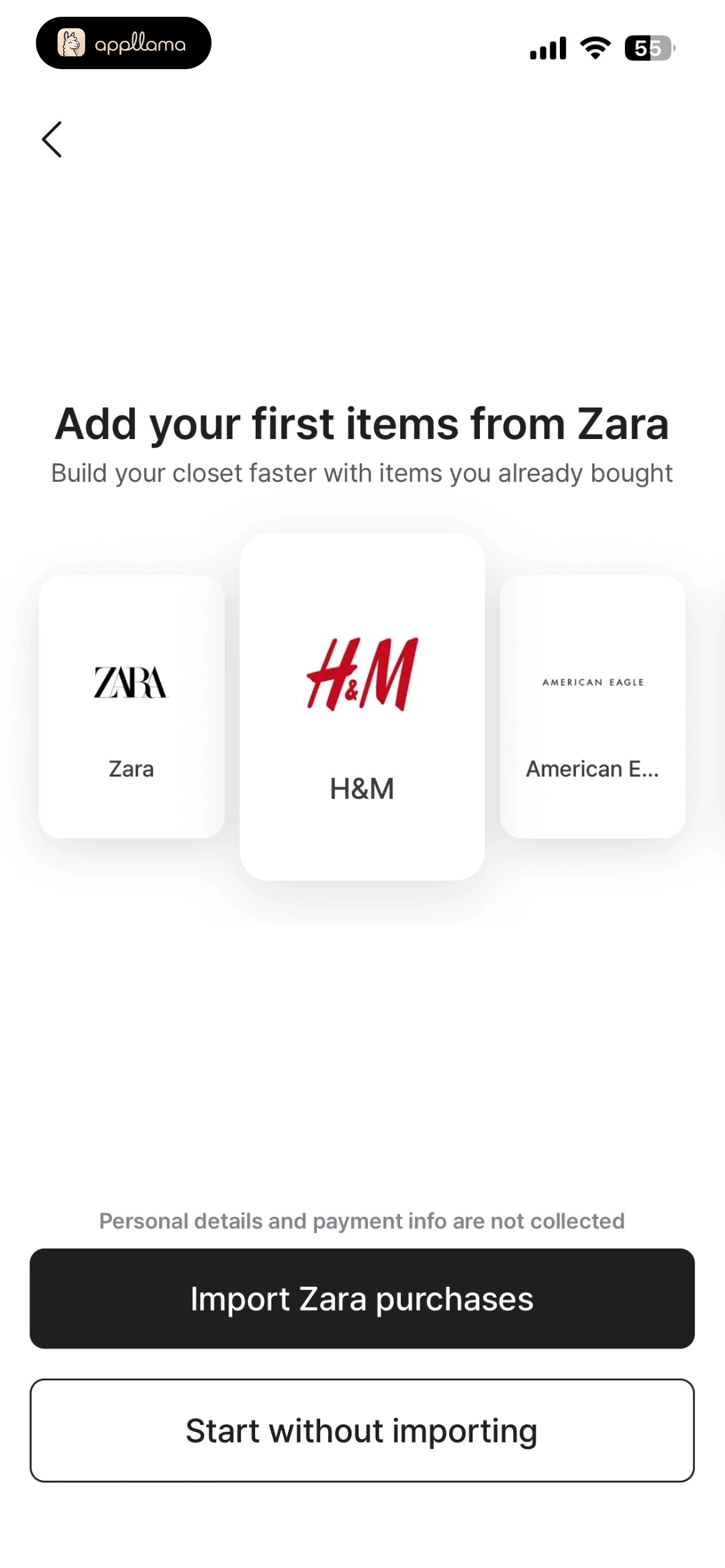 Zara Purchase Import
