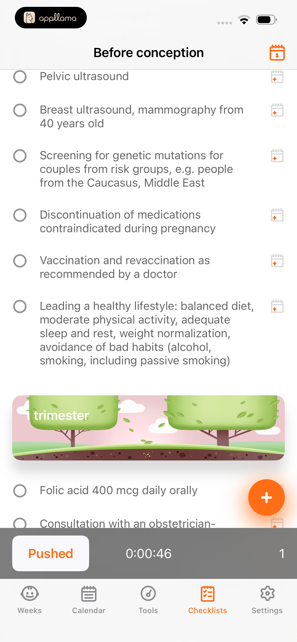 Before Conception List