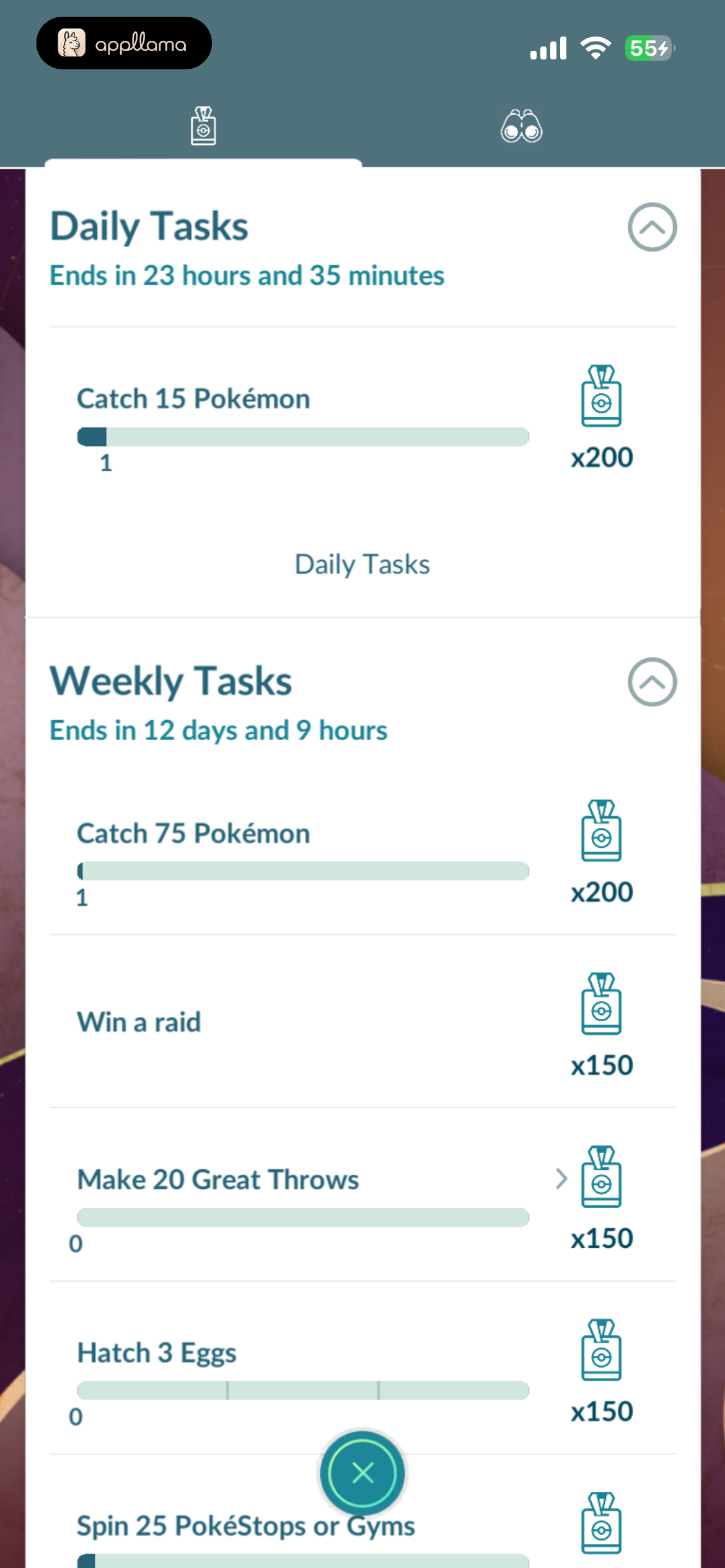 GO Pass Daily Weekly Tasks