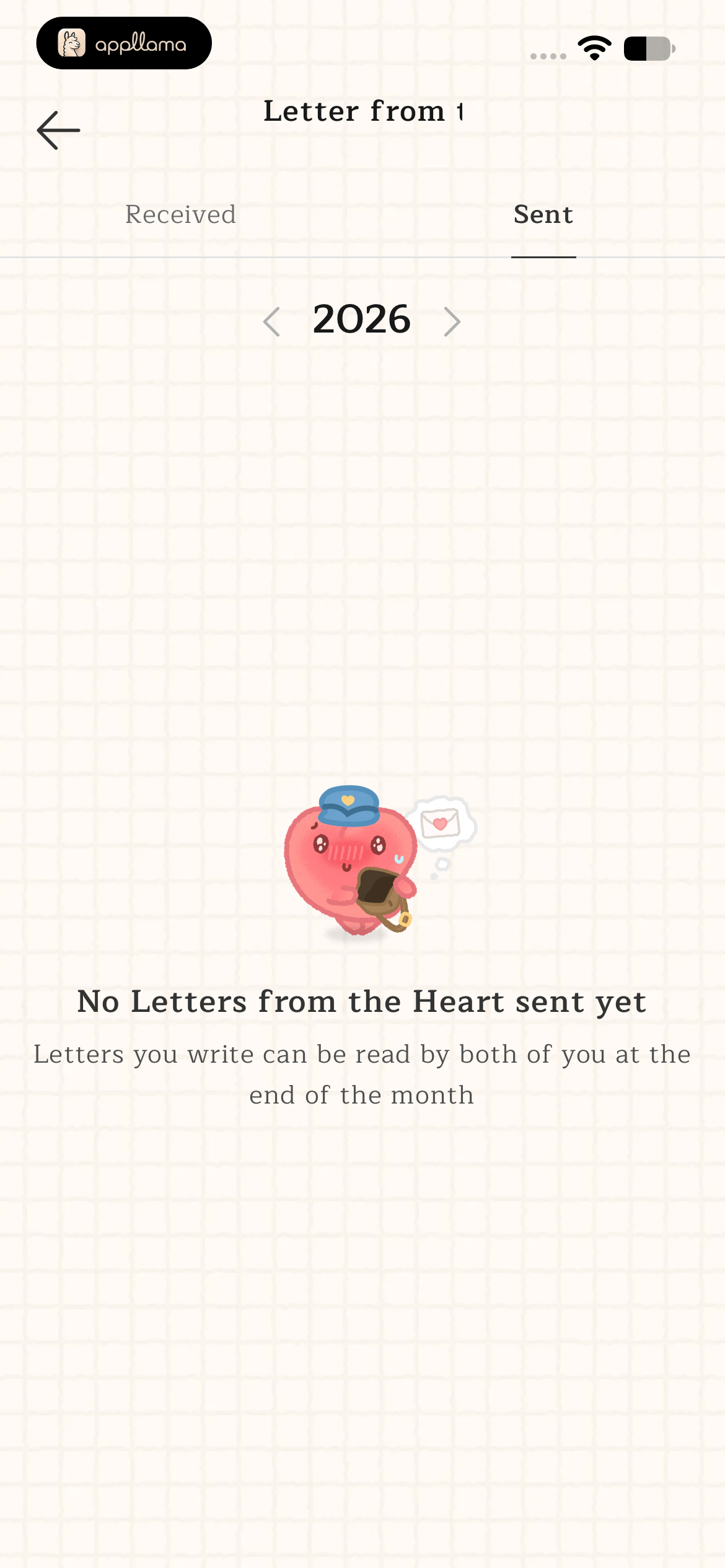 Sent Letters Empty