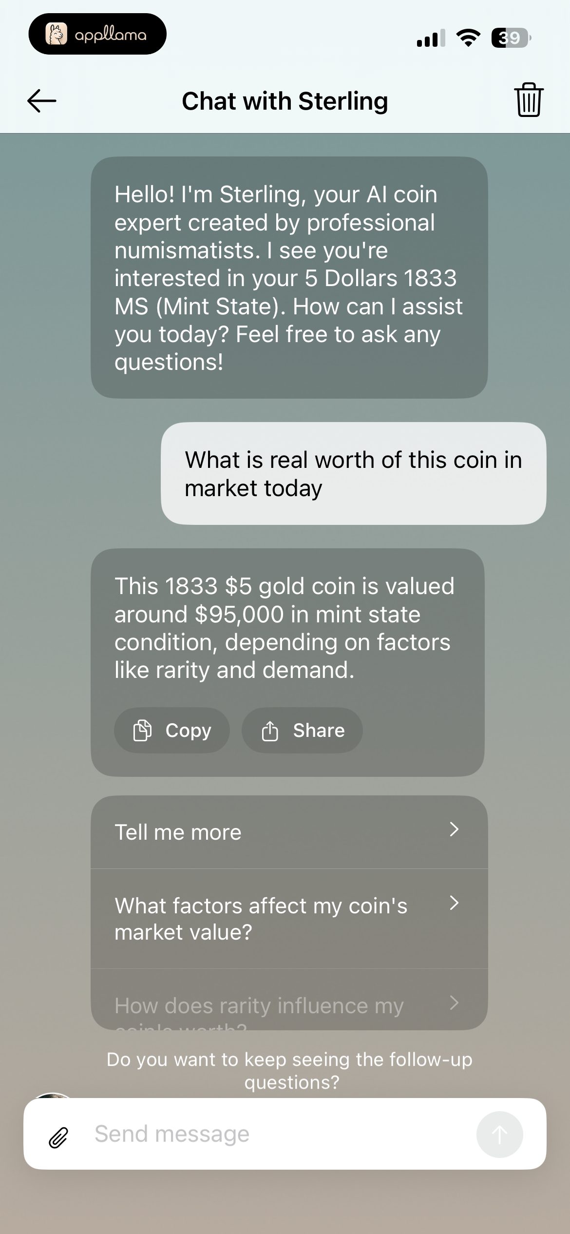 AI Coin Expert Chat