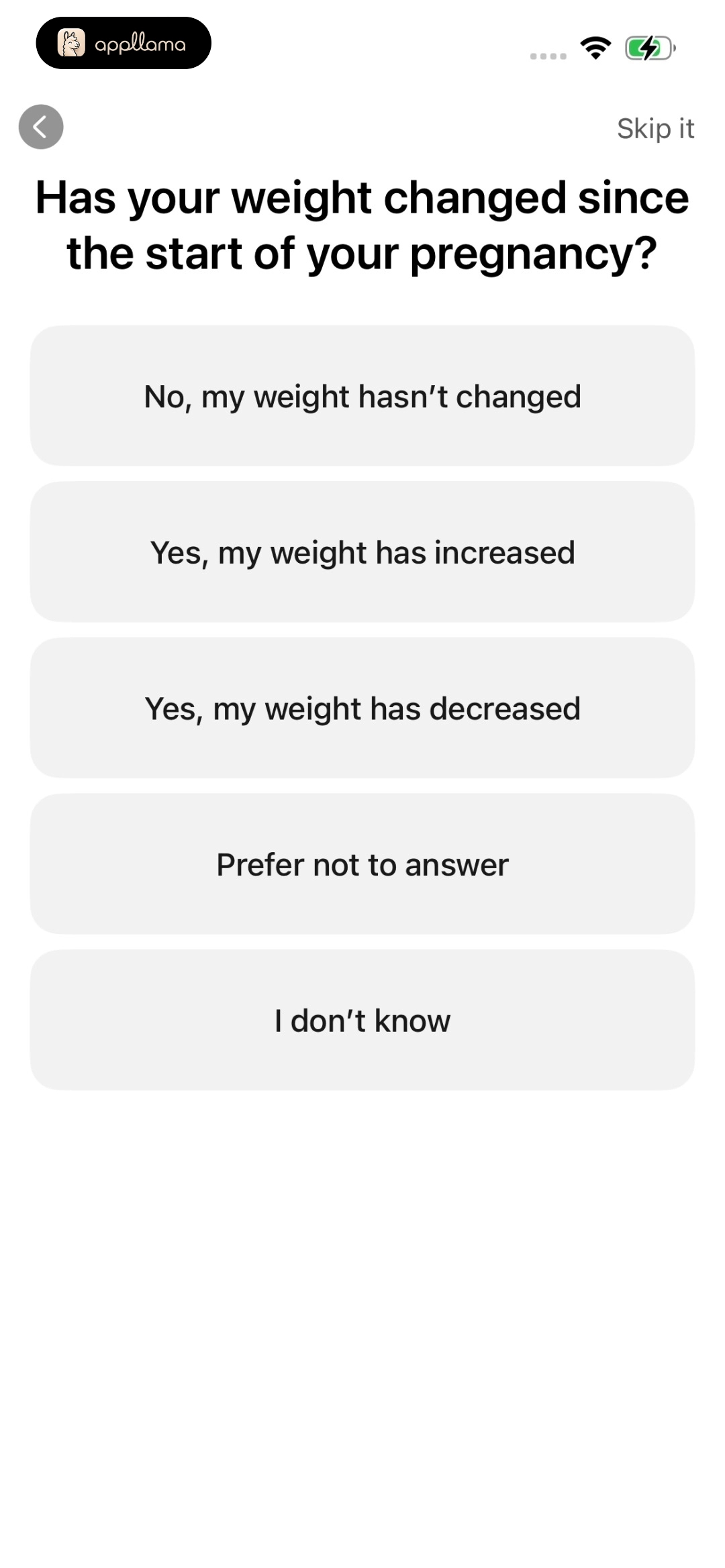 Weight Change Question