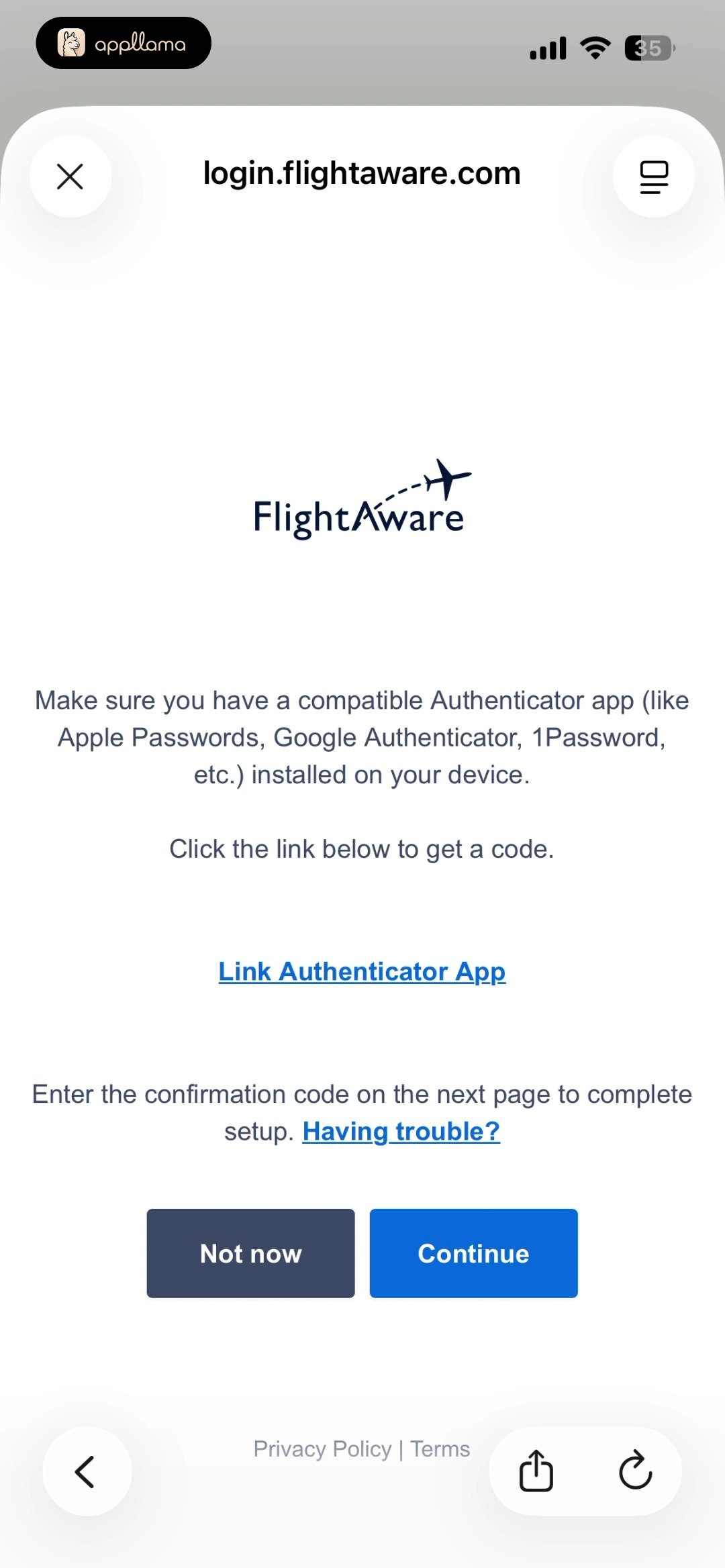 Authenticator Link
