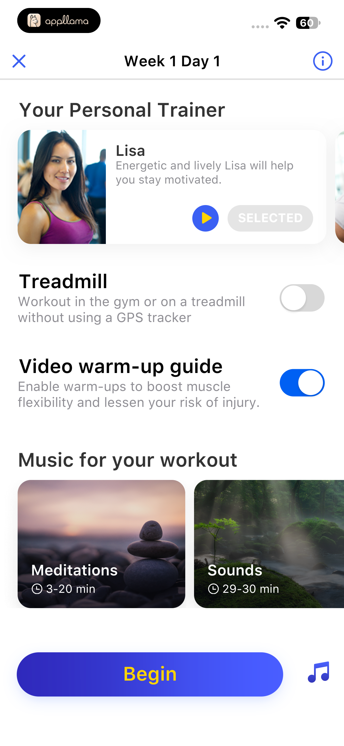 Workout Setup