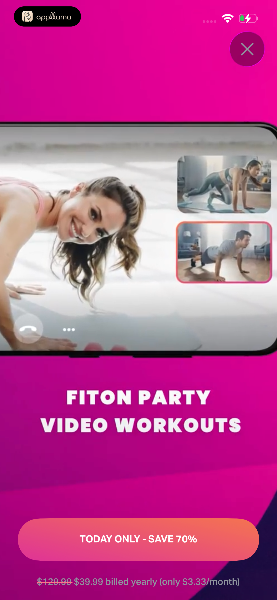 Video Workout Paywall