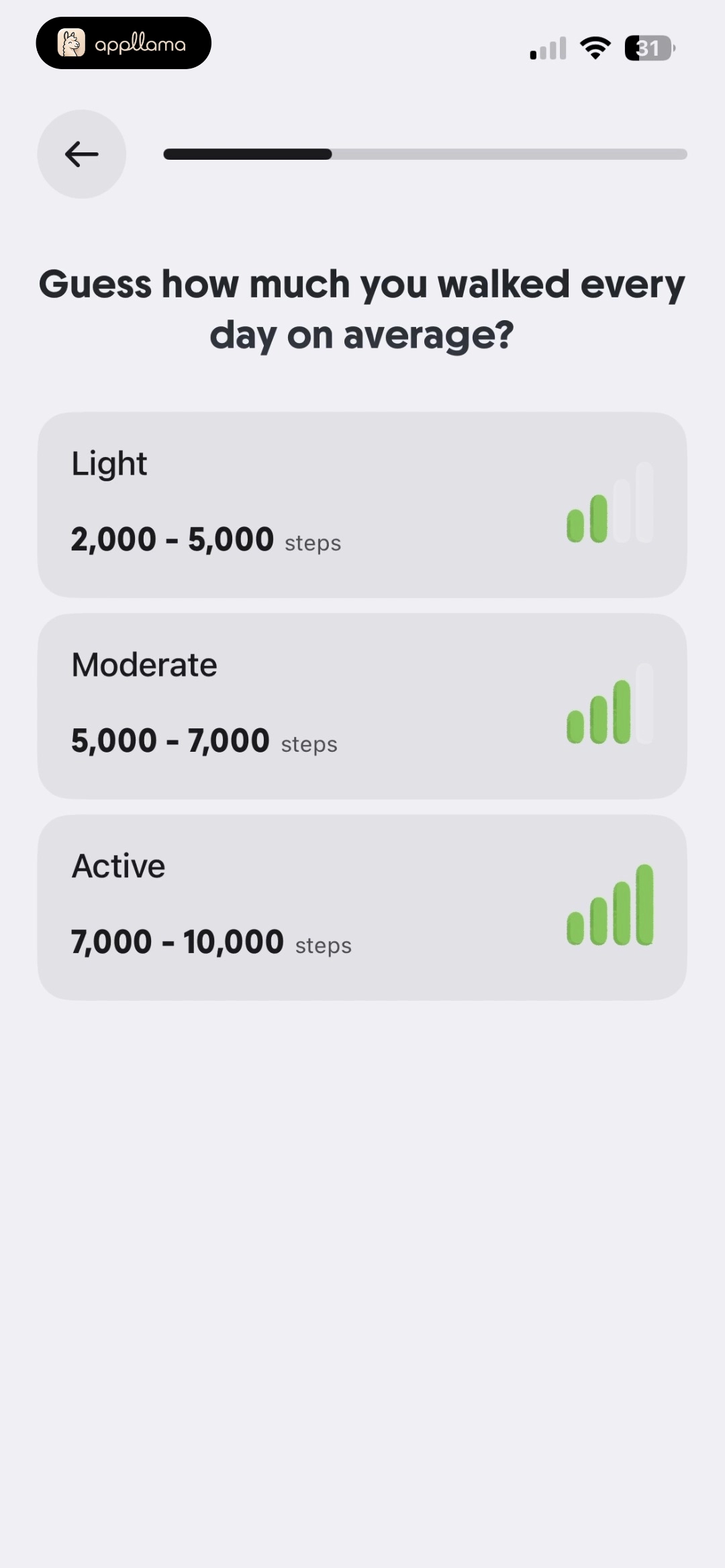 Daily Walking Estimate