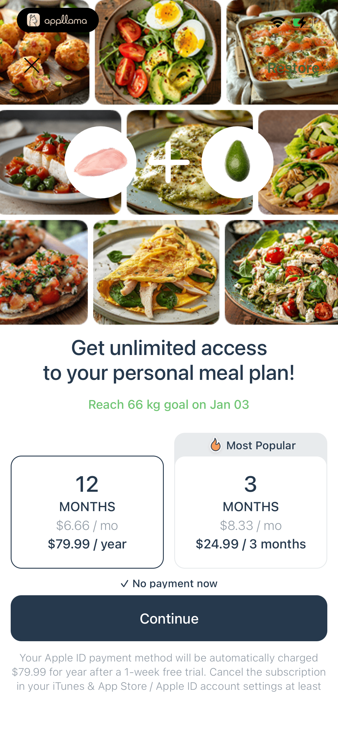 Subscription Plan Selection