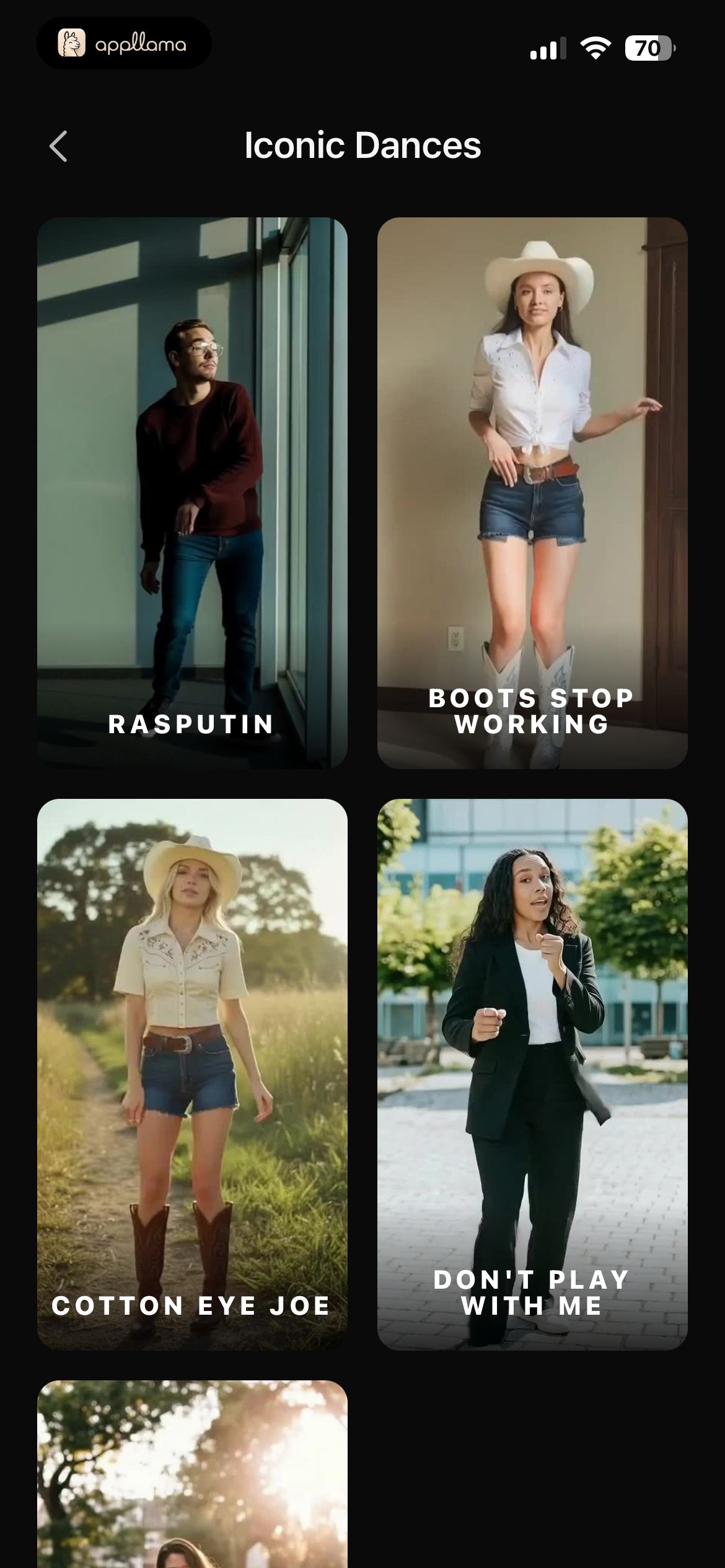 Iconic Dances Grid