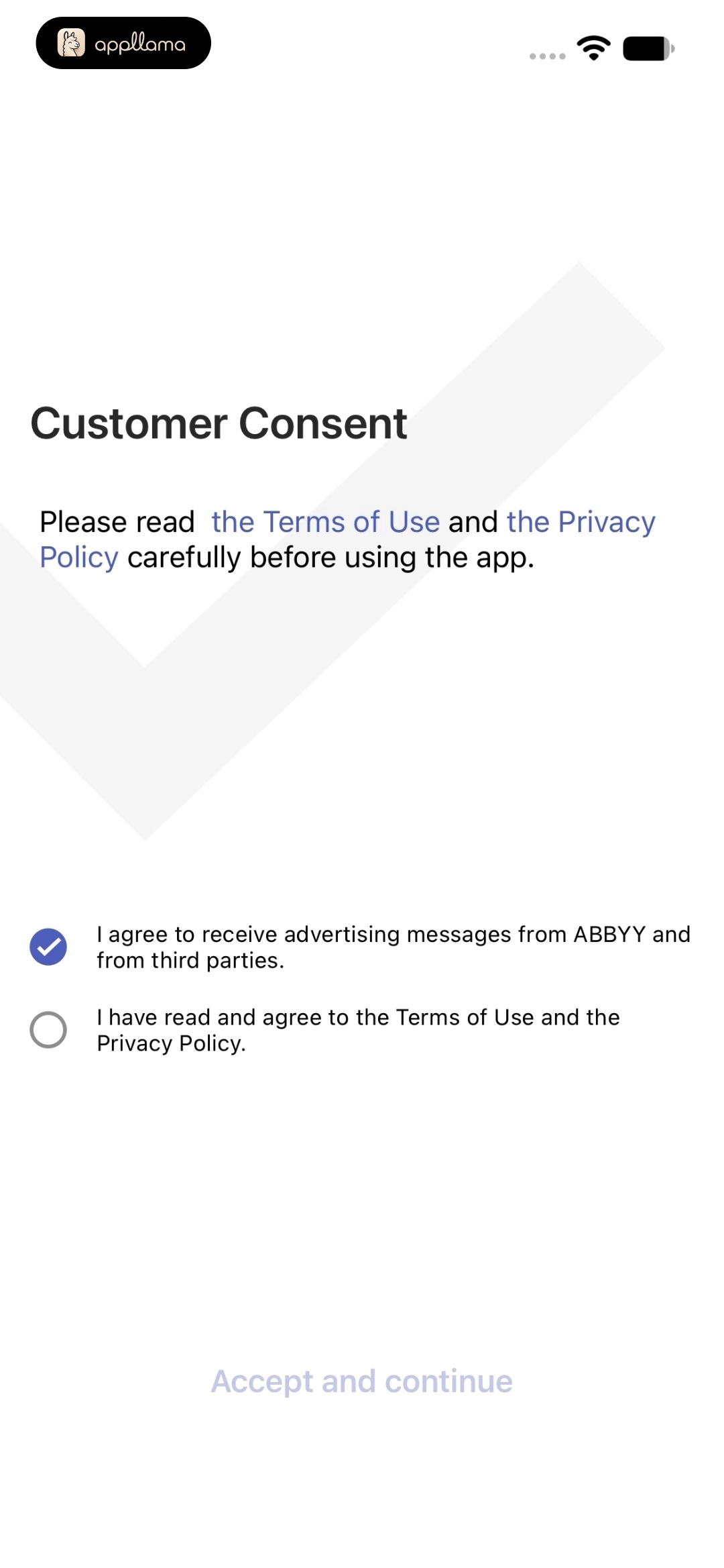Customer Consent