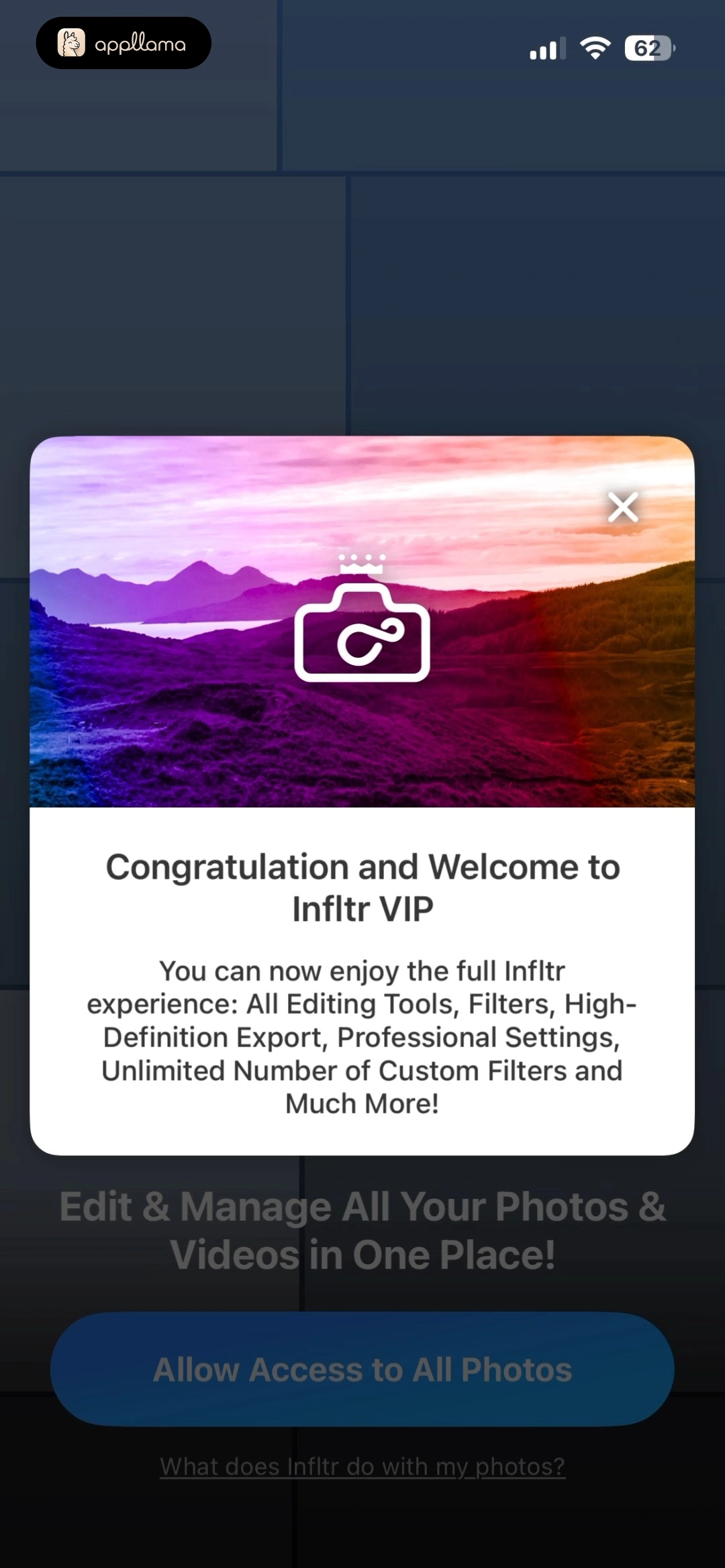 VIP Welcome Modal